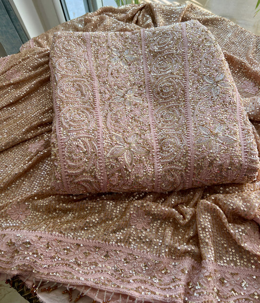 Ruhani Dusty Pink Luxurious Wedding Anarkali