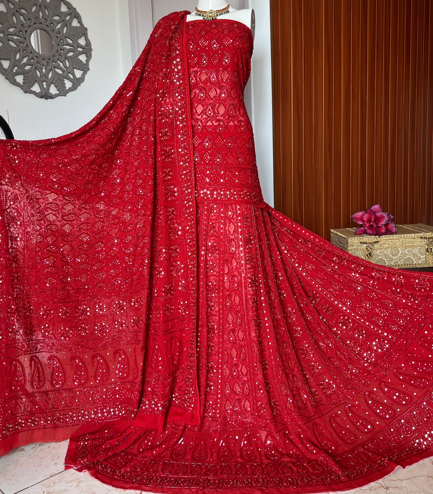 Ruhani Red Exclusive Wedding Lehenga