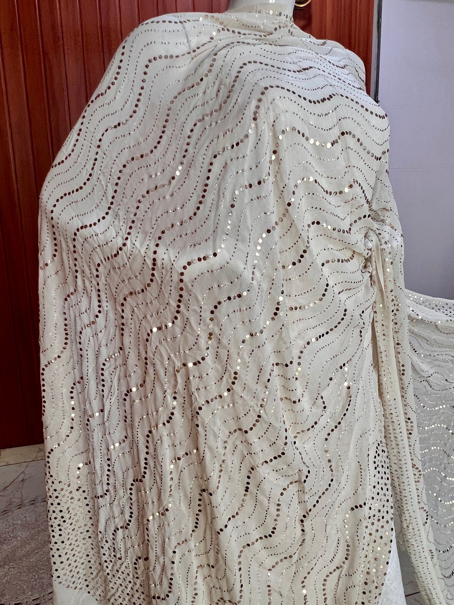 Ruhani Allover Heavy Mukaish Pure Georgette Dupatta