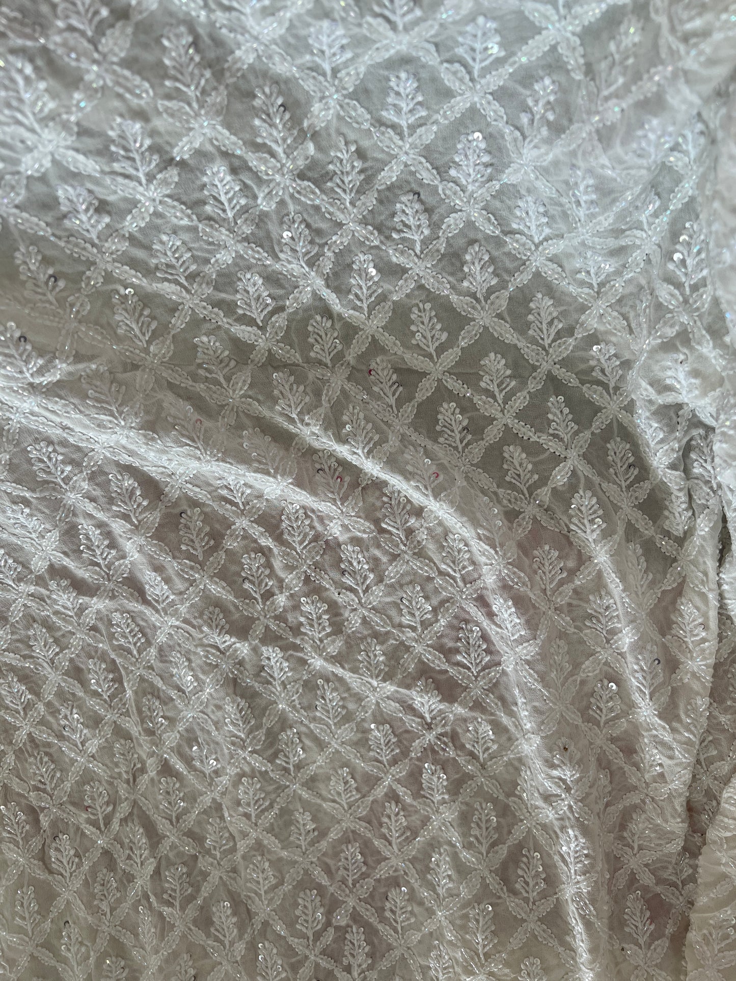 Men’s Wedding sherwani pure georgette with Chikankari cut dana and sequins work