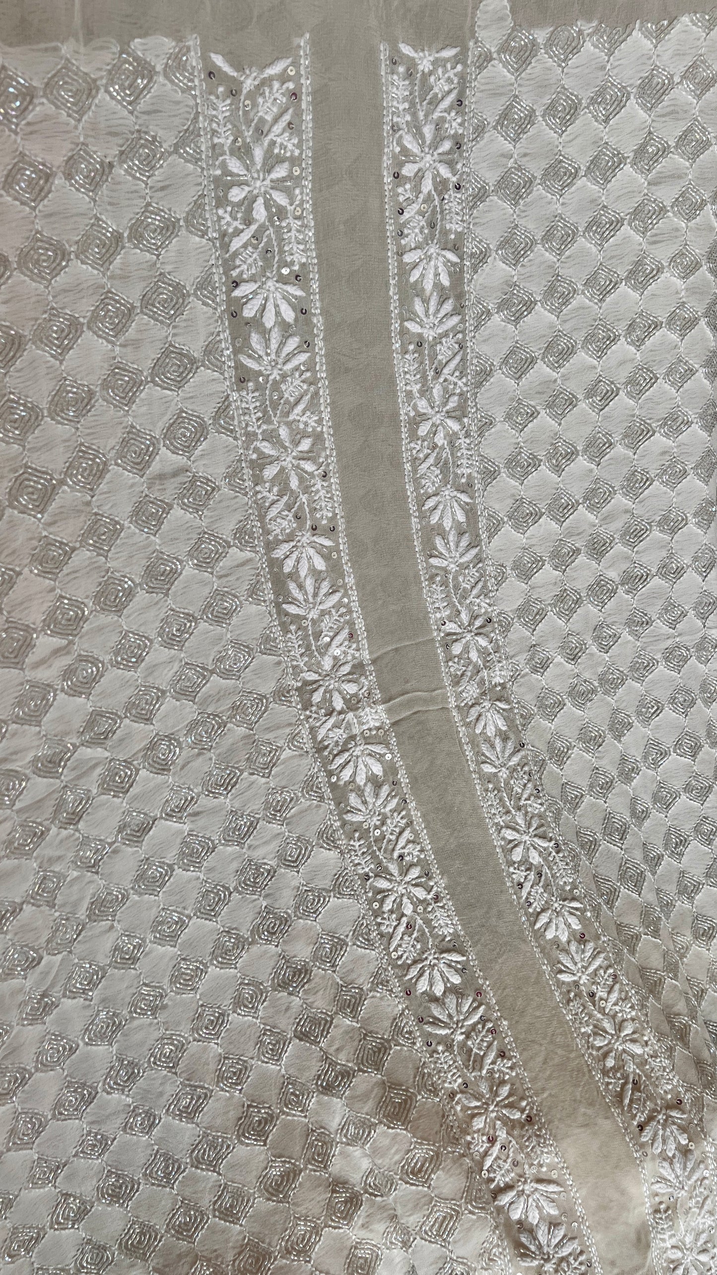 Men’s Wedding sherwani pure georgette with Chikankari cut dana and sequins work
