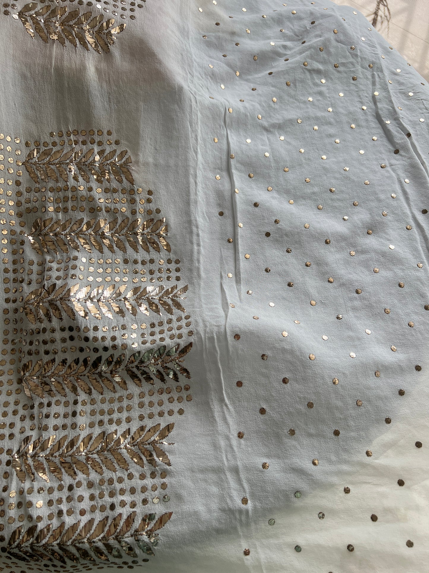 Masterpiece Badla and Mukaish Pure Georgette Saree
