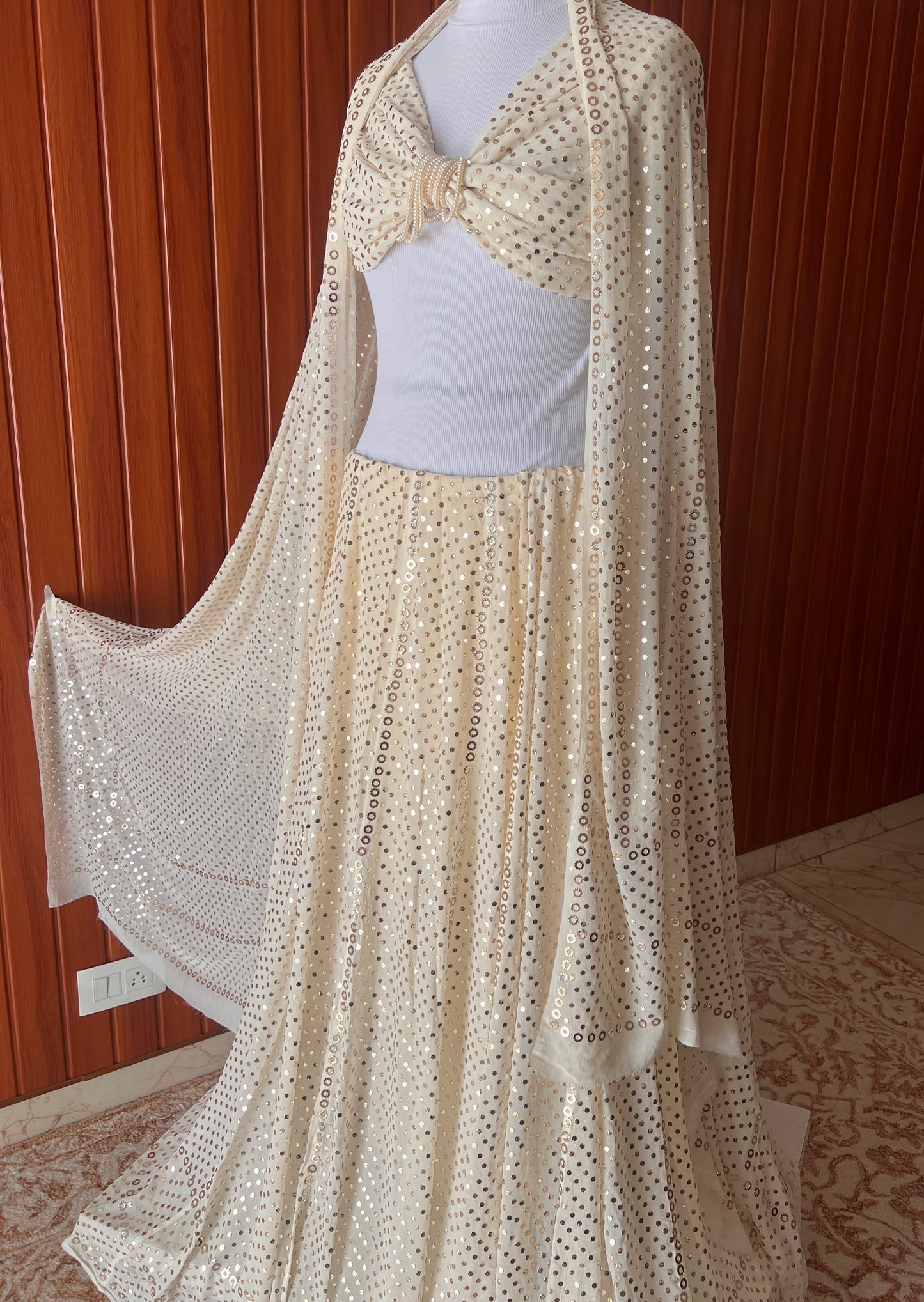 Ruhani designer ring mukaish pure georgette lehenga set
