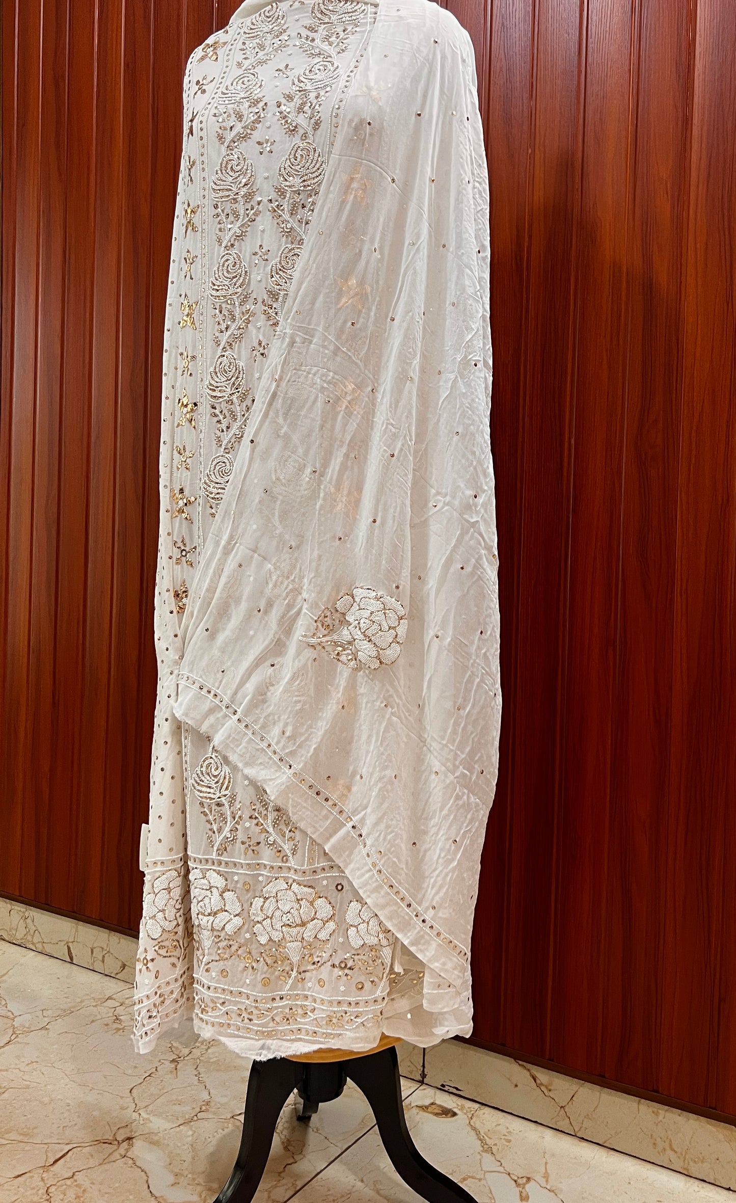 Ruhani Badla and Pearl Embroidered Kurta & Dupatta Set