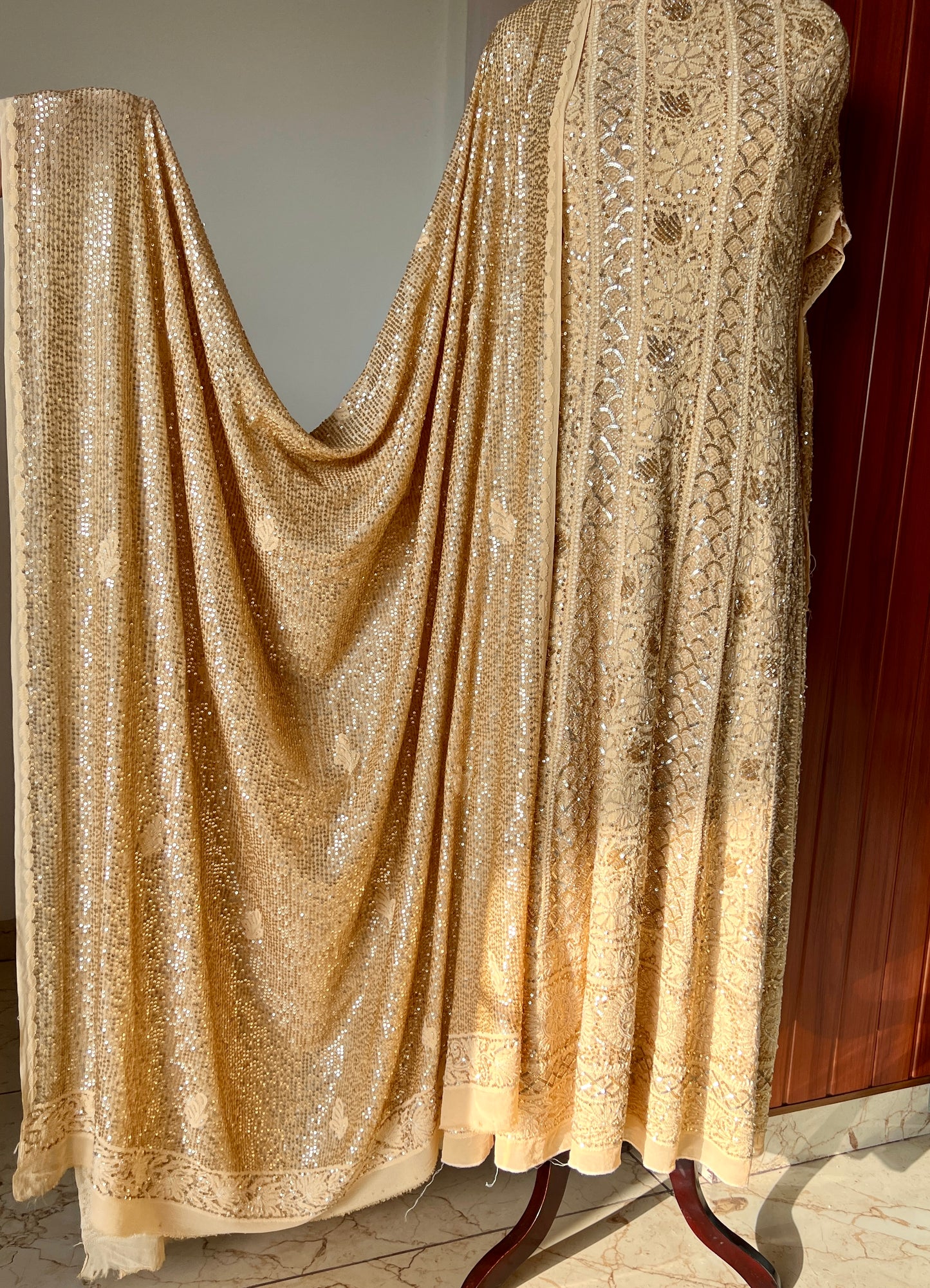 Ruhani Golden Luxurious Wedding Anarkali
