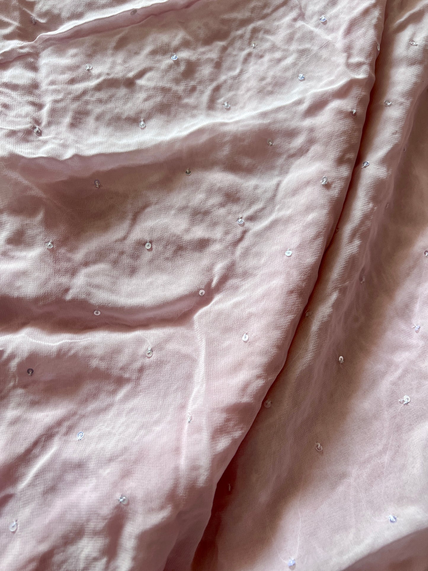 Ruhani Pink Suit with Chikankari Sequins Pearl and Cut Dana