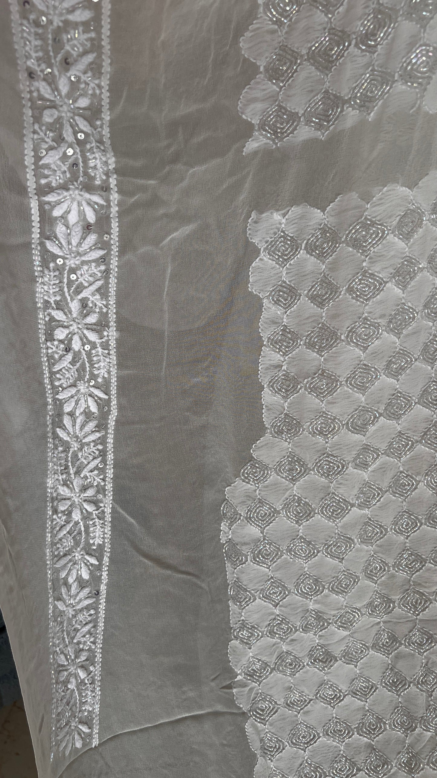 Men’s Wedding sherwani pure georgette with Chikankari cut dana and sequins work