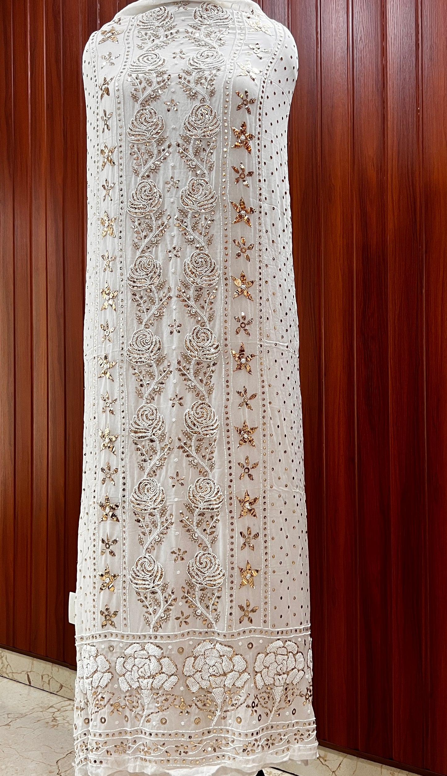 Ruhani Badla and Pearl Embroidered Kurta & Dupatta Set