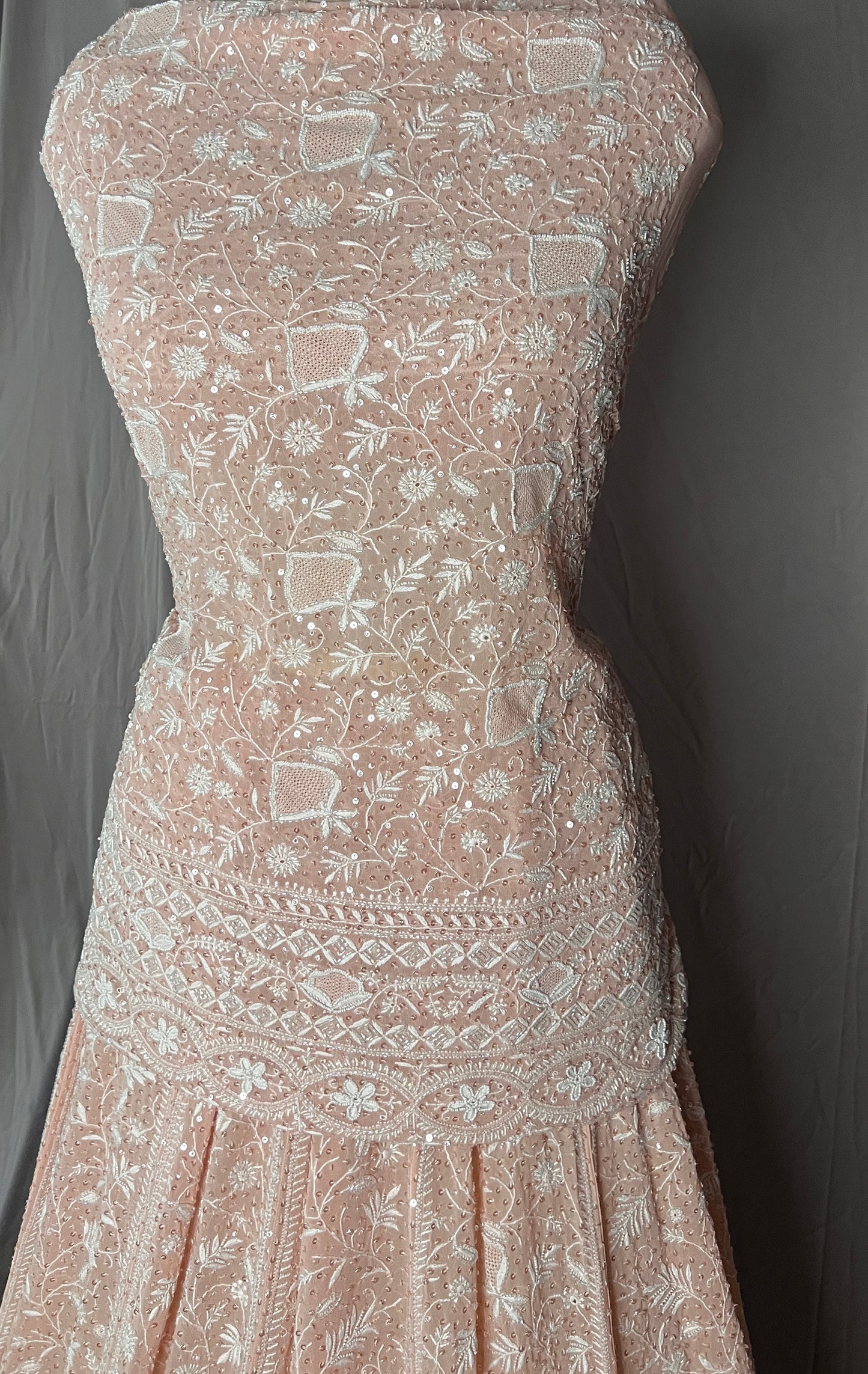 Suhaan Do Taar Chikankari embellished Wedding Lehenga