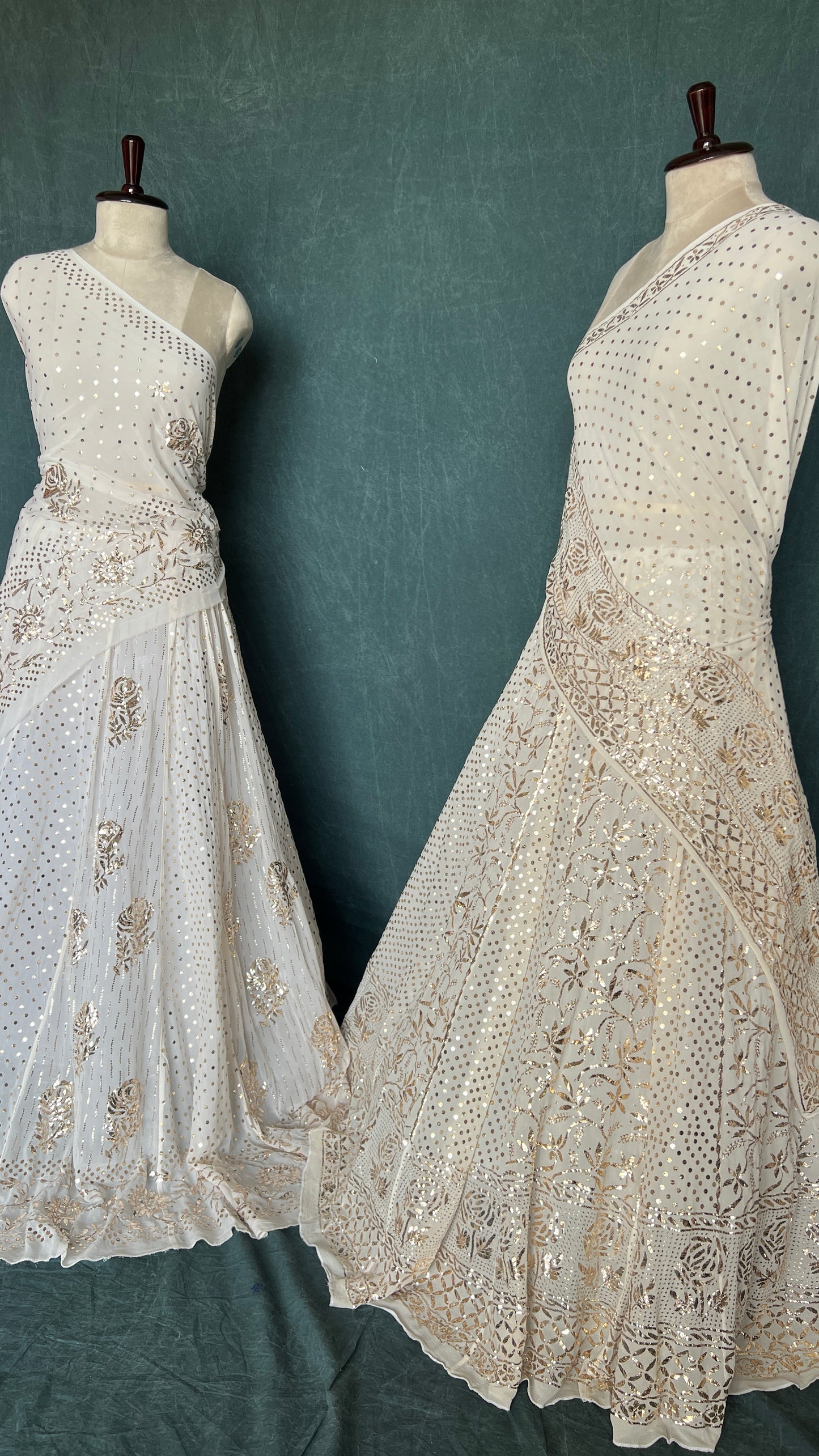 Ruhani heavy badla and mukaish pure georgette lehenga set