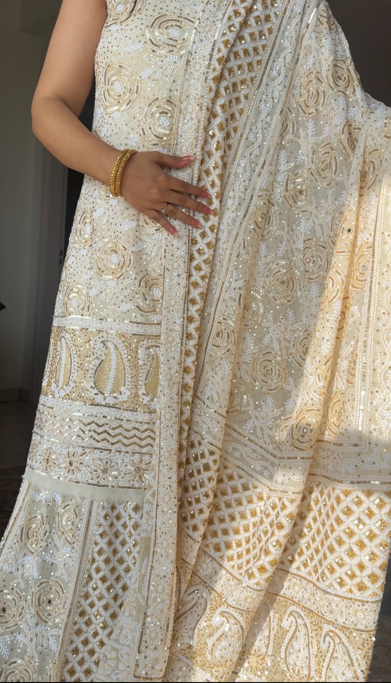 Masterpiece Gulaab Chikankari Sequins Wedding Lehenga