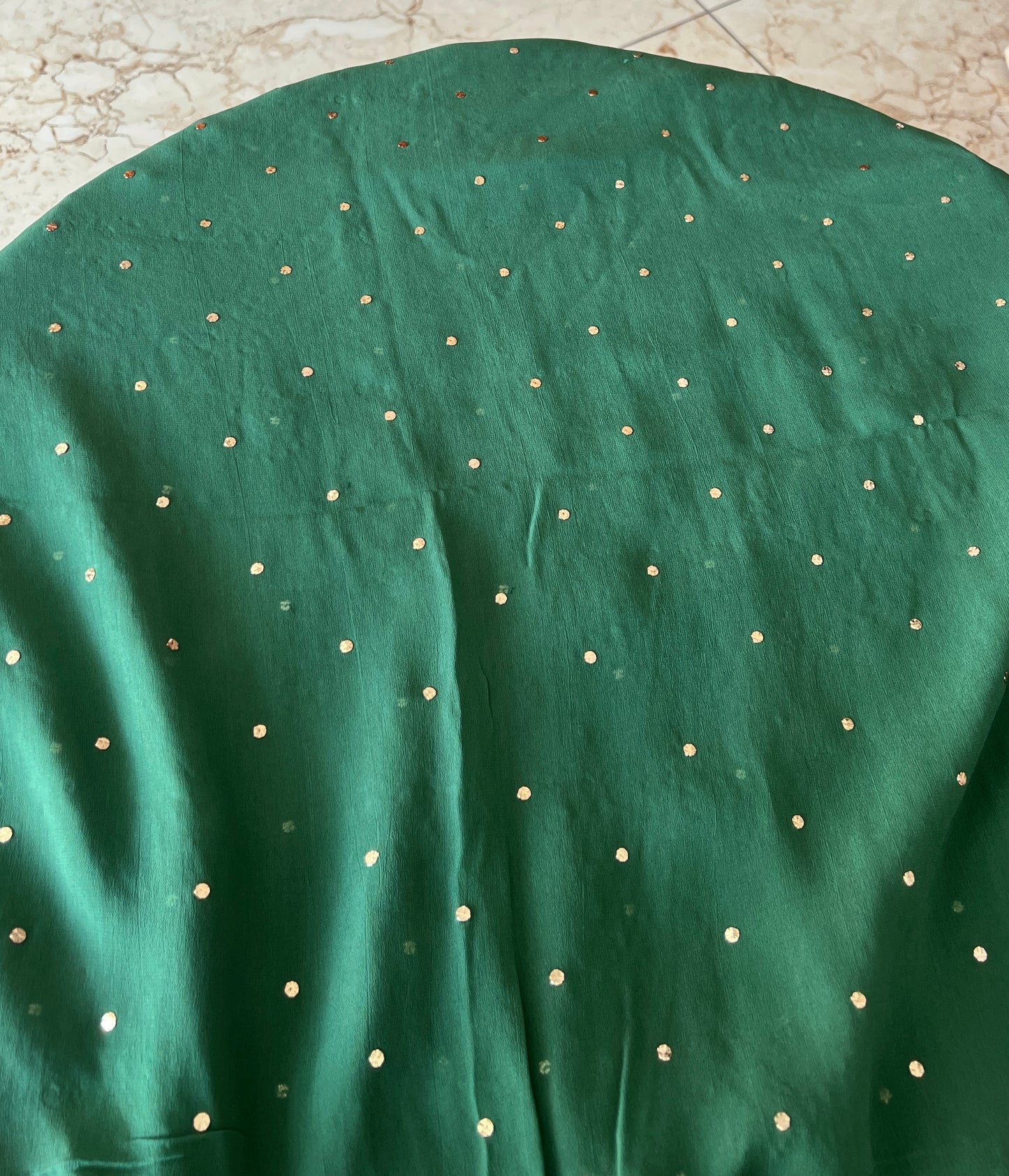 Forest Green badla and mukaish work Kurta and Dupatta