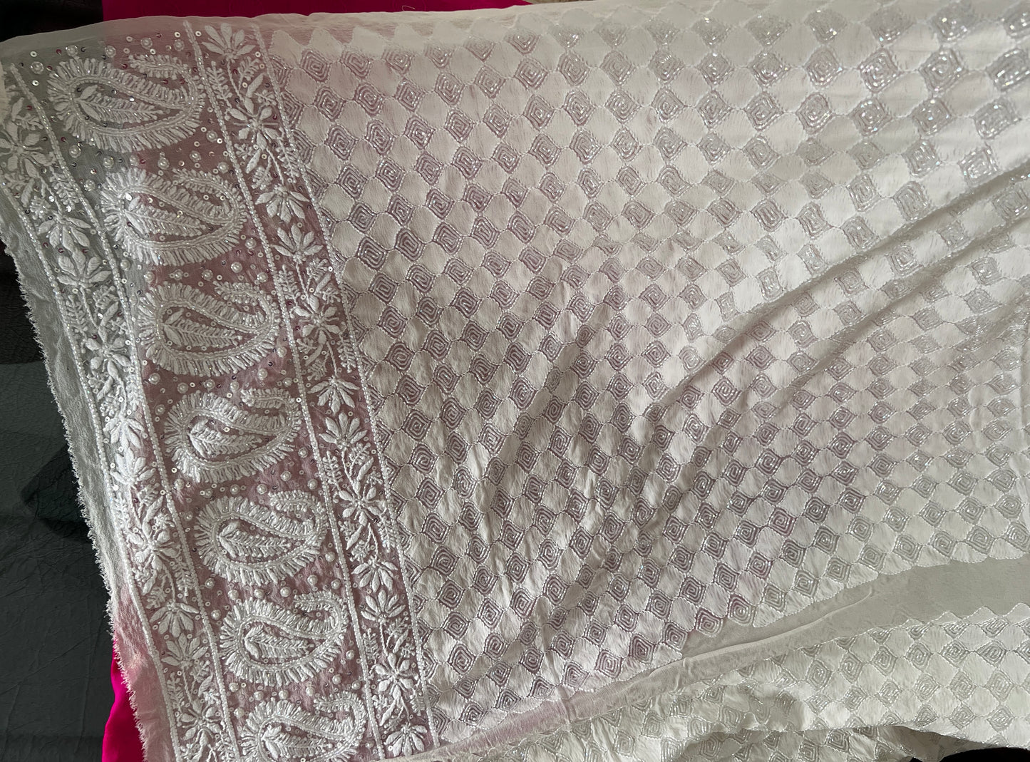 Men’s Wedding sherwani pure georgette with Chikankari cut dana and sequins work
