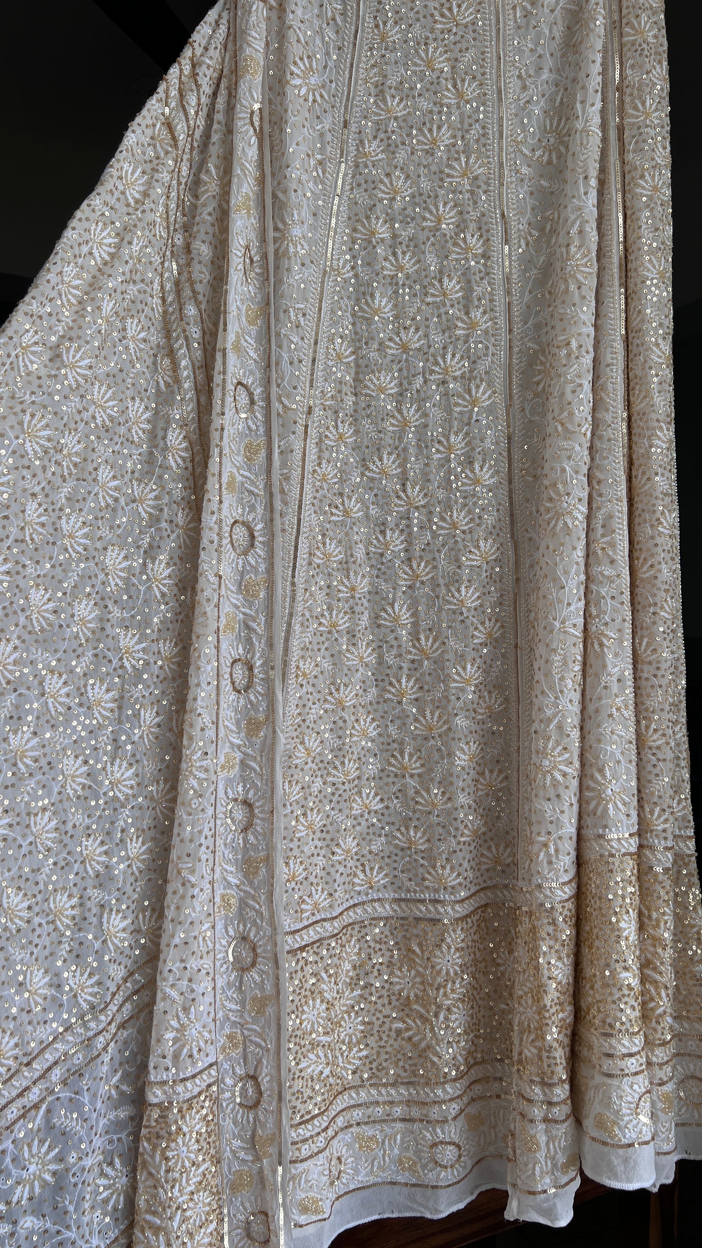 Suhaan Do Taar Chikankari embellished Wedding Lehenga