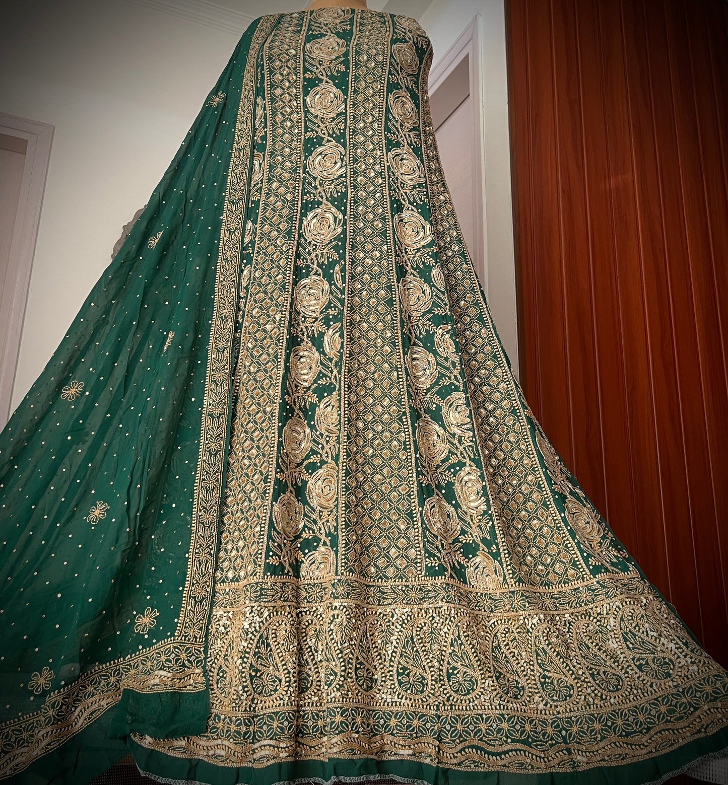 Ruhani Emerald Green Wedding Anarkali