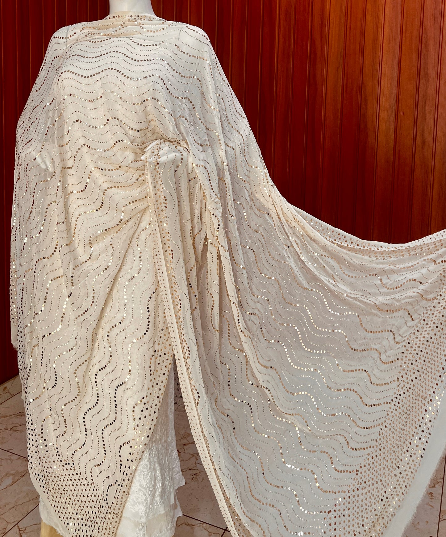 Ruhani Allover Heavy Mukaish Pure Georgette Dupatta