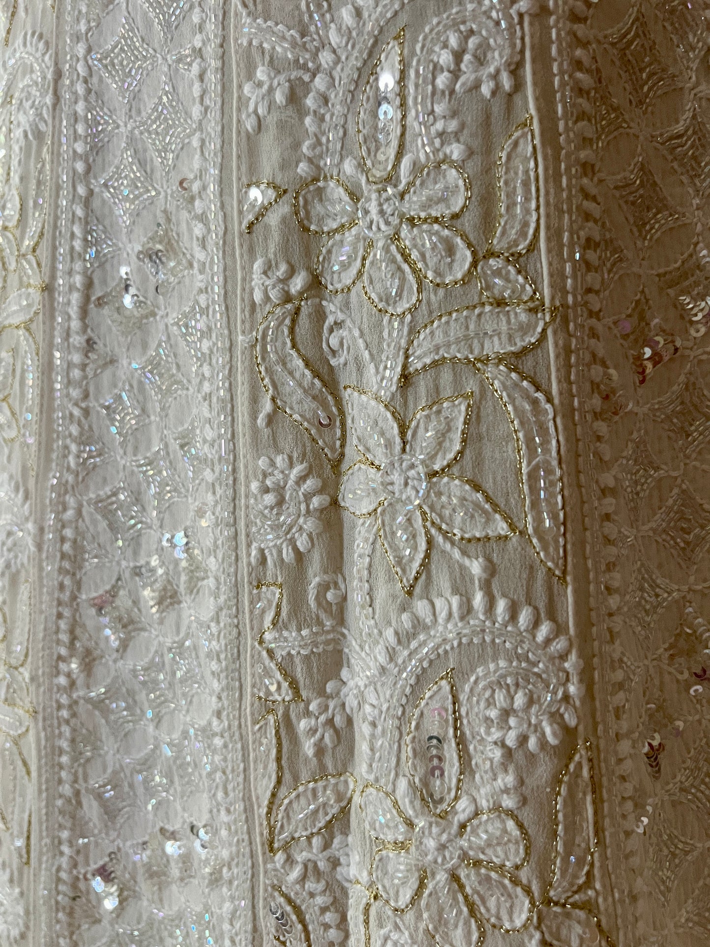 Ruhani Chikankari Cut Dana Sequins Embroidered Anarkali with Dupatta