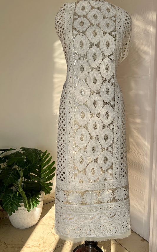 Chikankari and Ring Mukaish Kurta and Dupatta