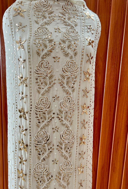 Ruhani Badla and Pearl Embroidered Kurta & Dupatta Set