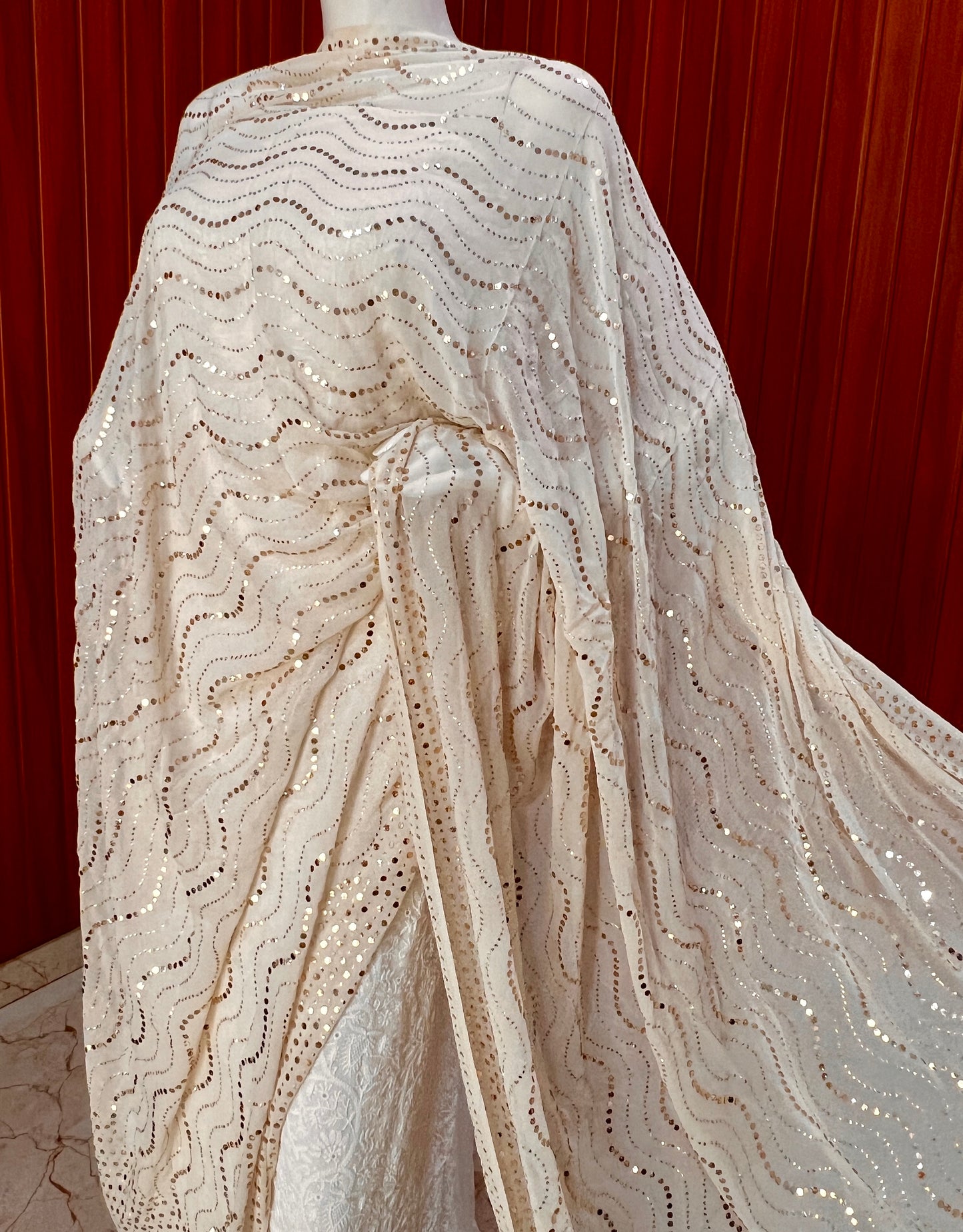 Ruhani Allover Heavy Mukaish Pure Georgette Dupatta
