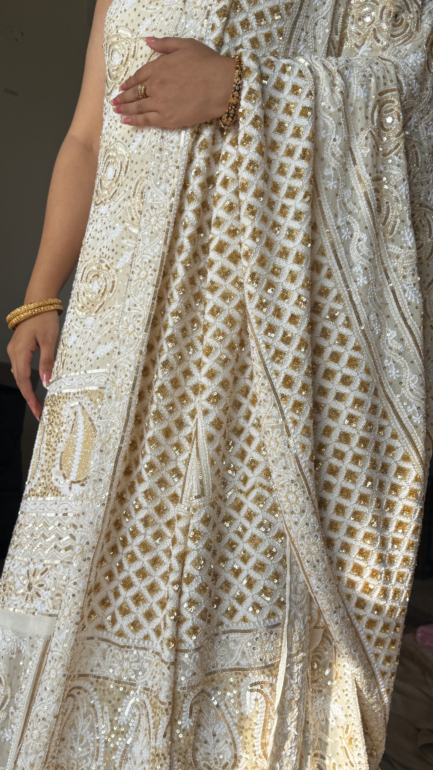 Masterpiece Gulaab Chikankari Sequins Wedding Lehenga