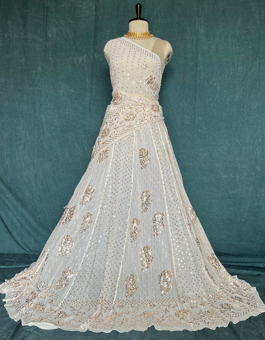 Ruhani heavy badla and mukaish georgette lehenga set