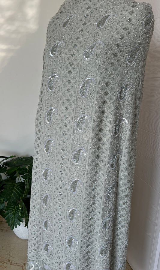 Chikankari cut dana sequins work kurta and dupatta