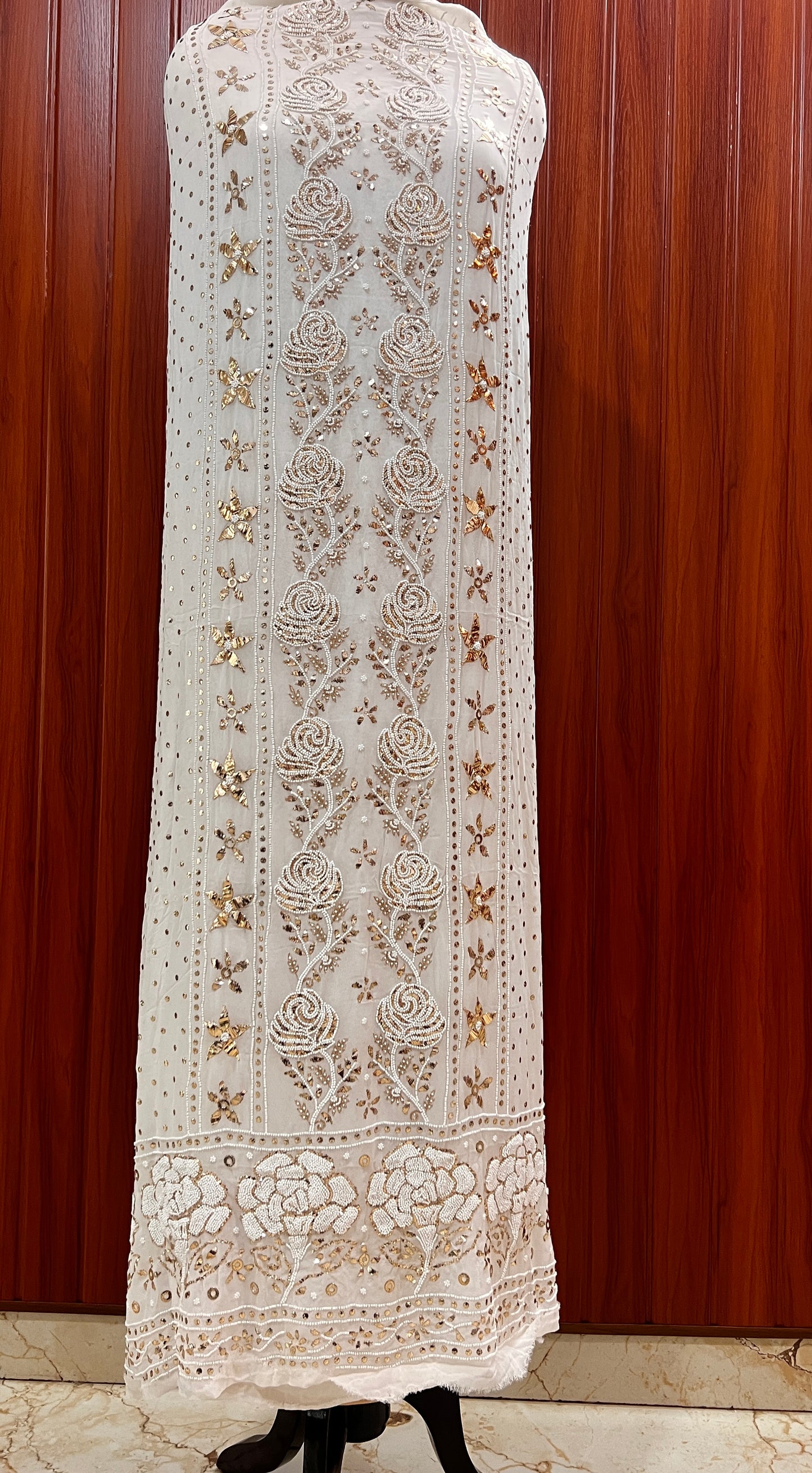 Ruhani Badla and Pearl Embroidered Kurta & Dupatta Set