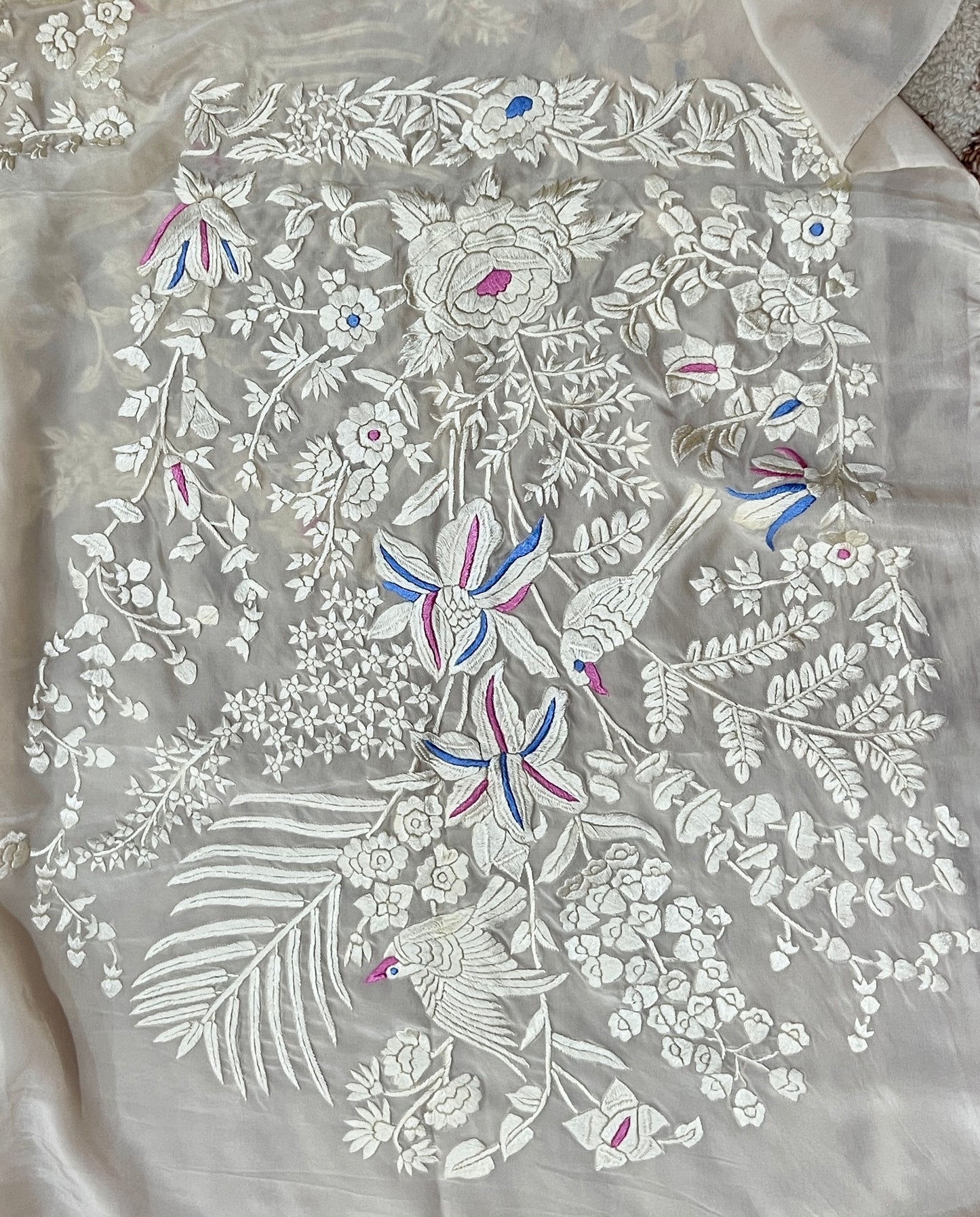 Ivory Masterpiece Hand Embroidered Parsi Gara Short Jacket