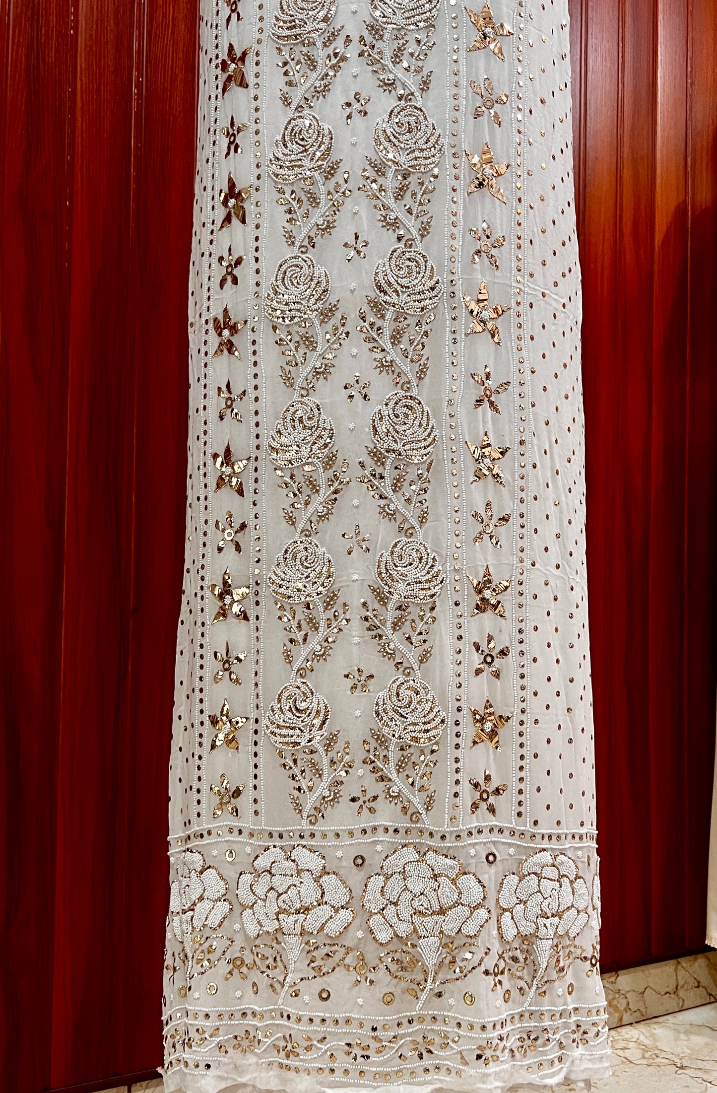Ruhani Badla and Pearl Embroidered Kurta & Dupatta Set