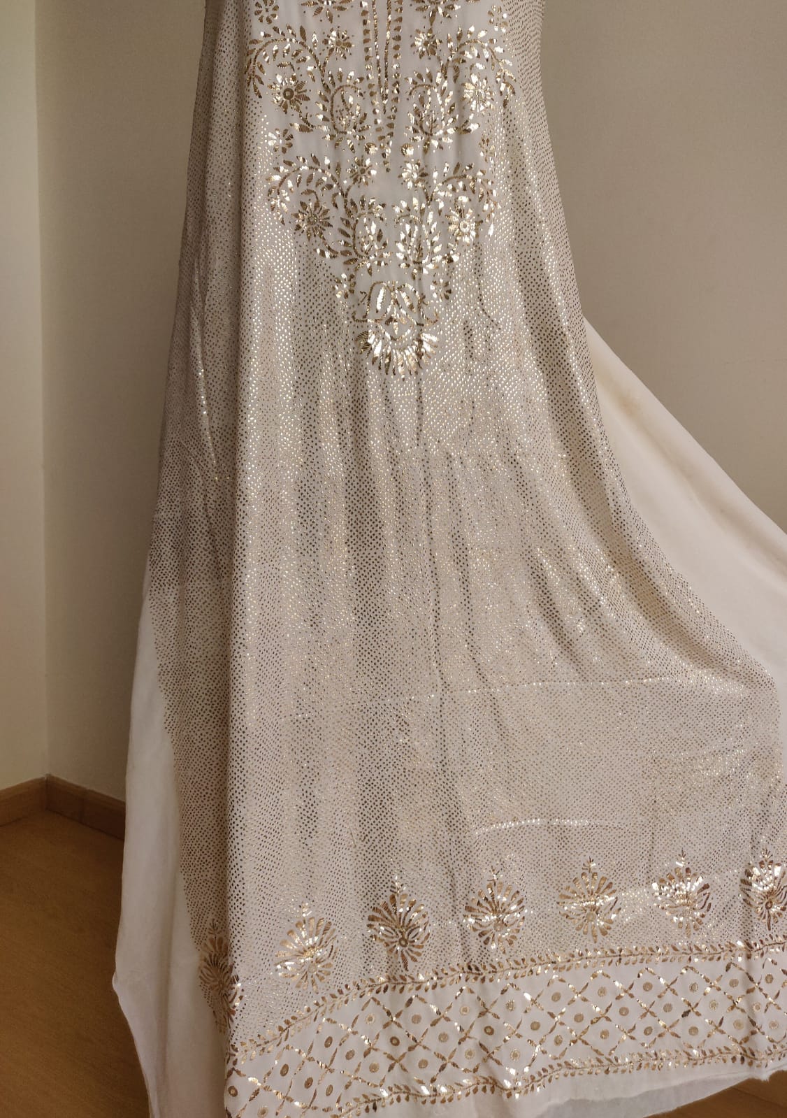 Ruhani Badla & heavy mukaish pure georgette kurta & dupatta set