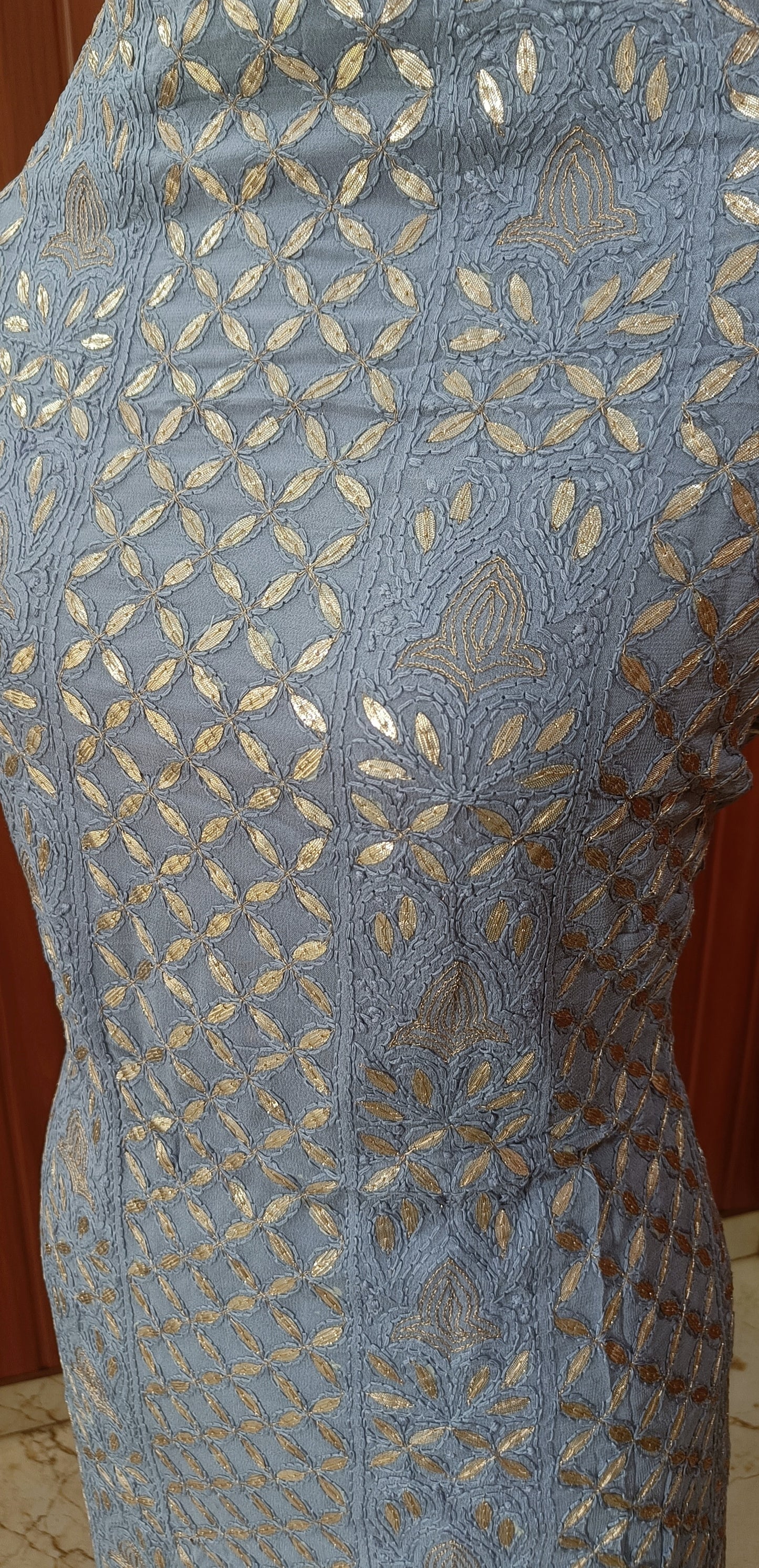 Chikankari and gota patti kurta and Dupatta