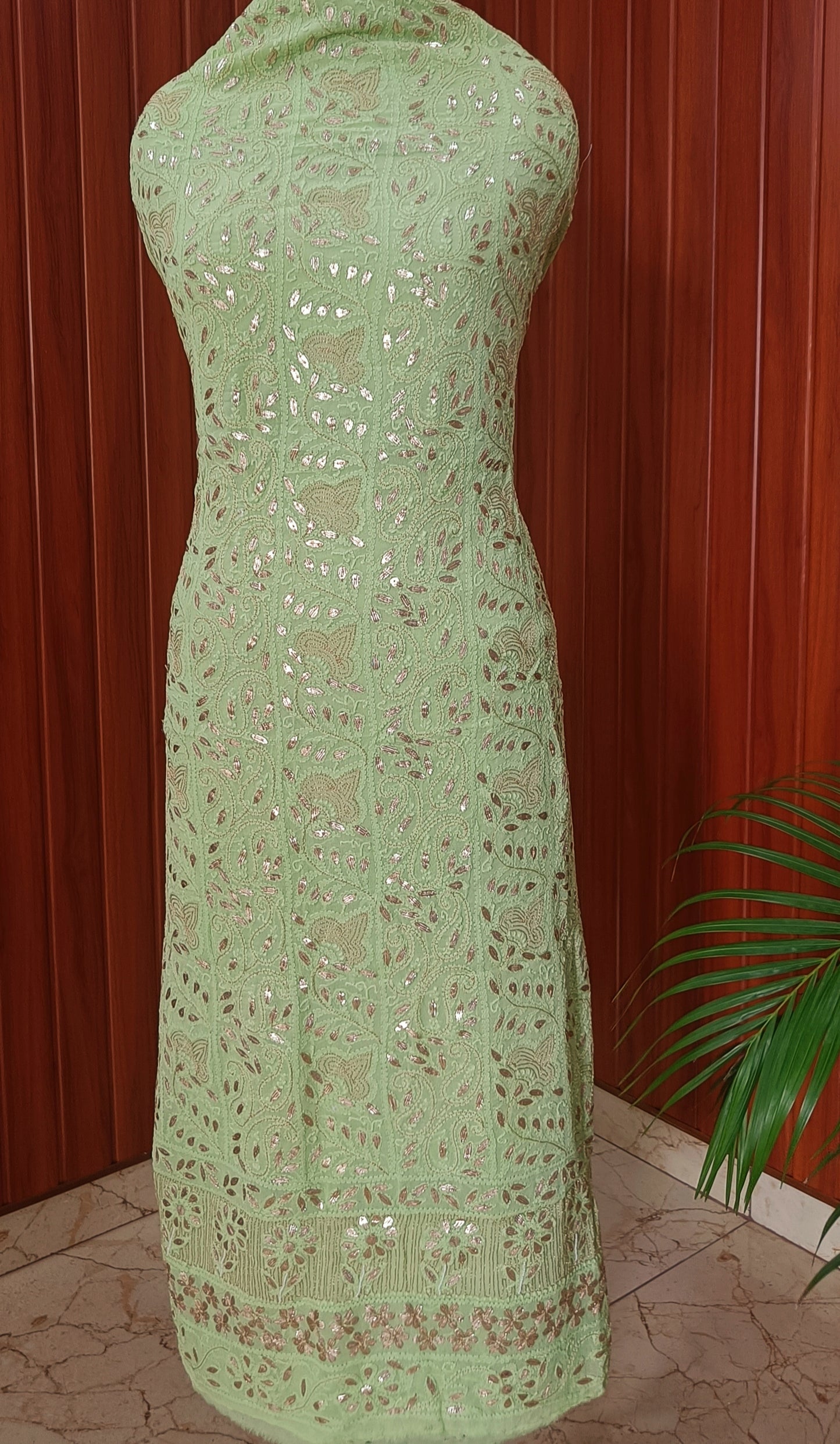 Chikankari and gota patti kurta and Dupatta
