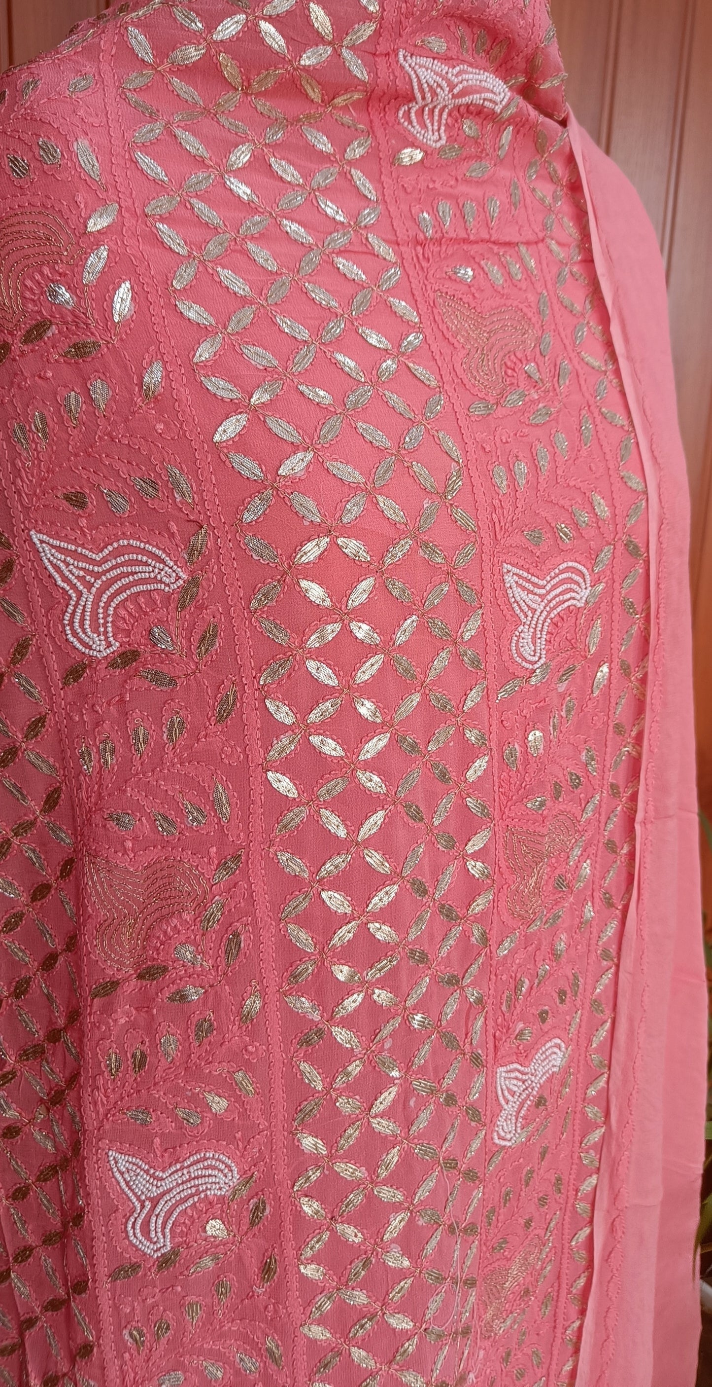 Chikankari and gota patti kurta and Dupatta