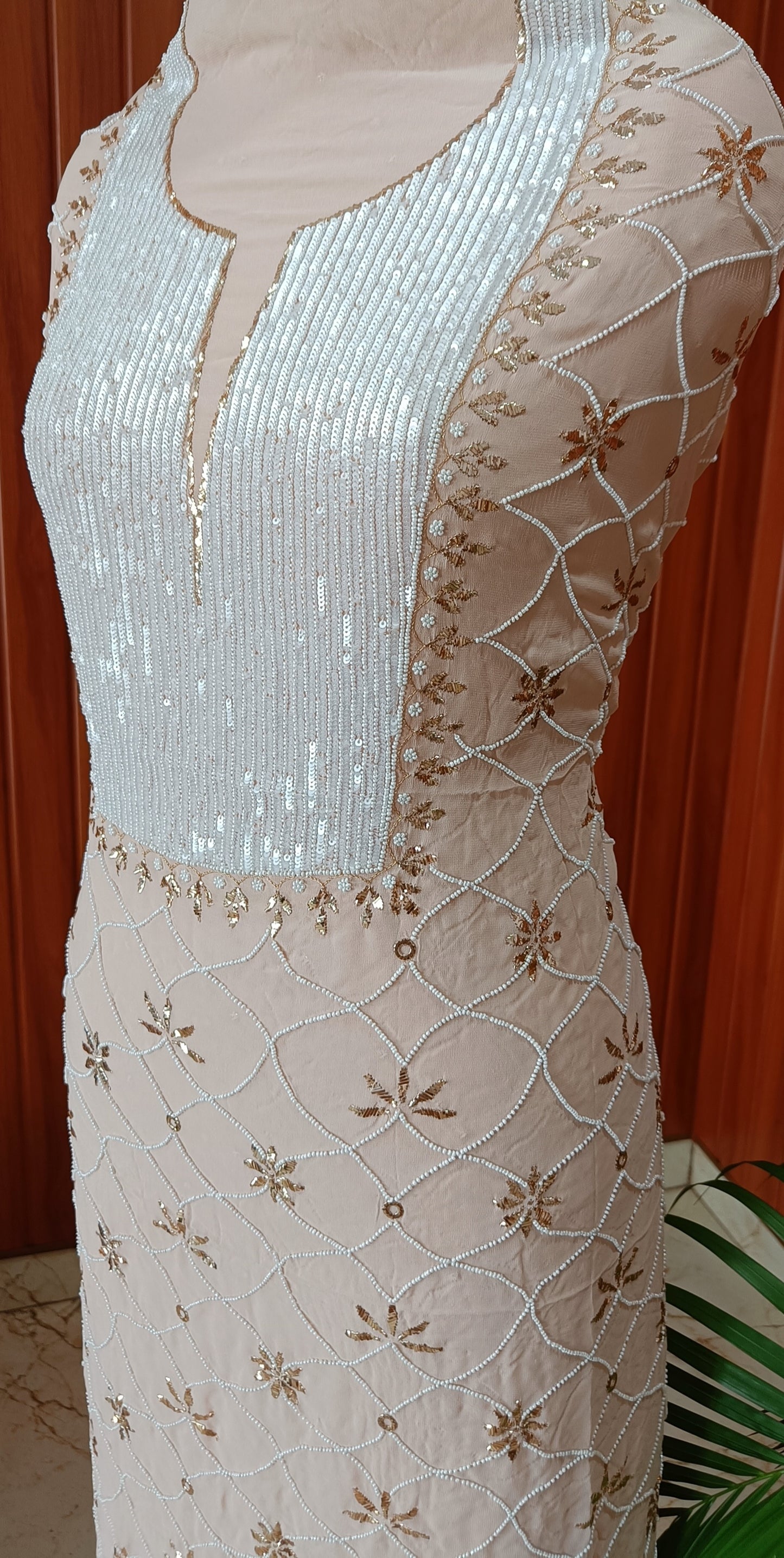 Ruhani Badla and Pearl Embroidered Kurta & Dupatta Set