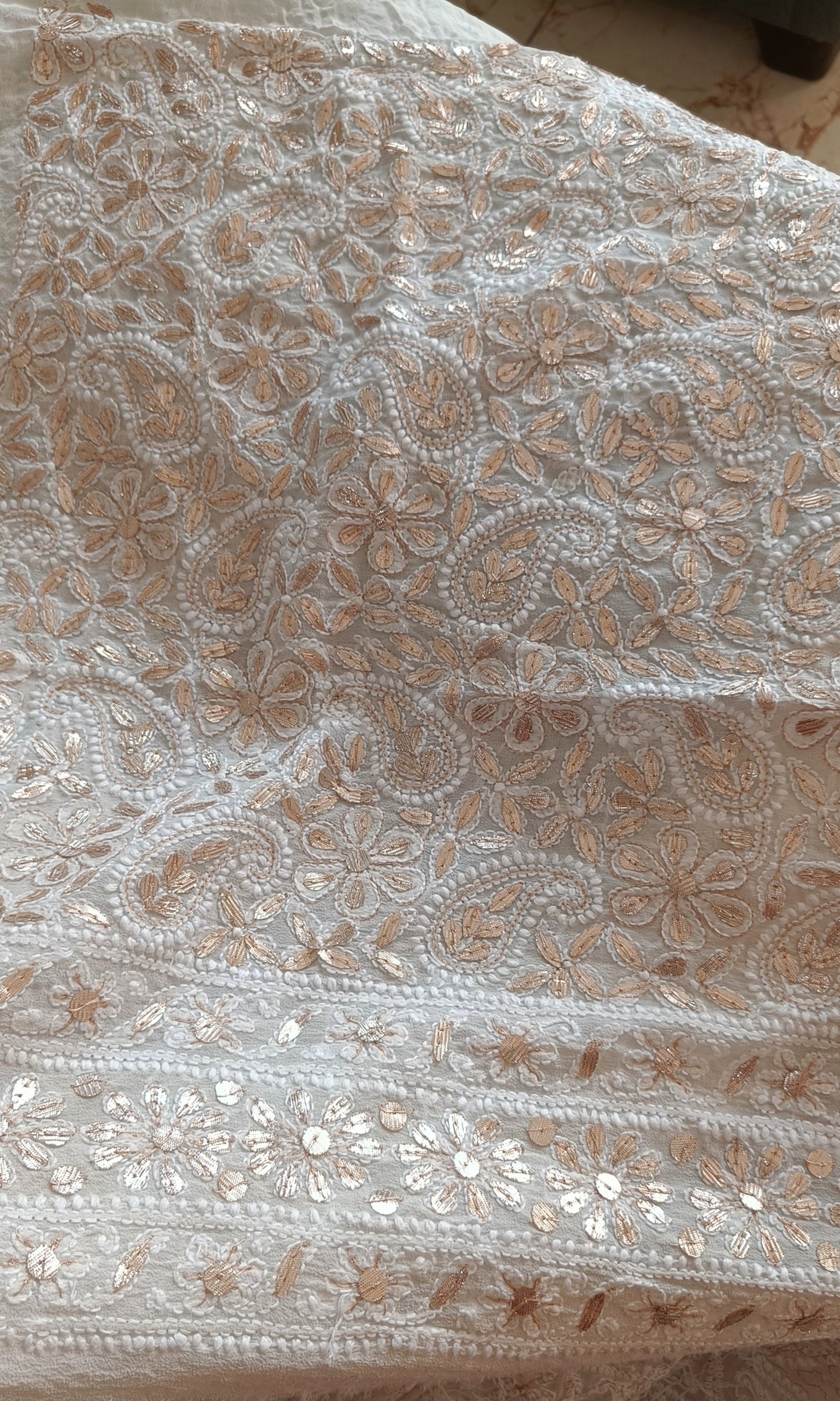Ruhani Chikankari Mirror Gota Patti Wedding Lehenga