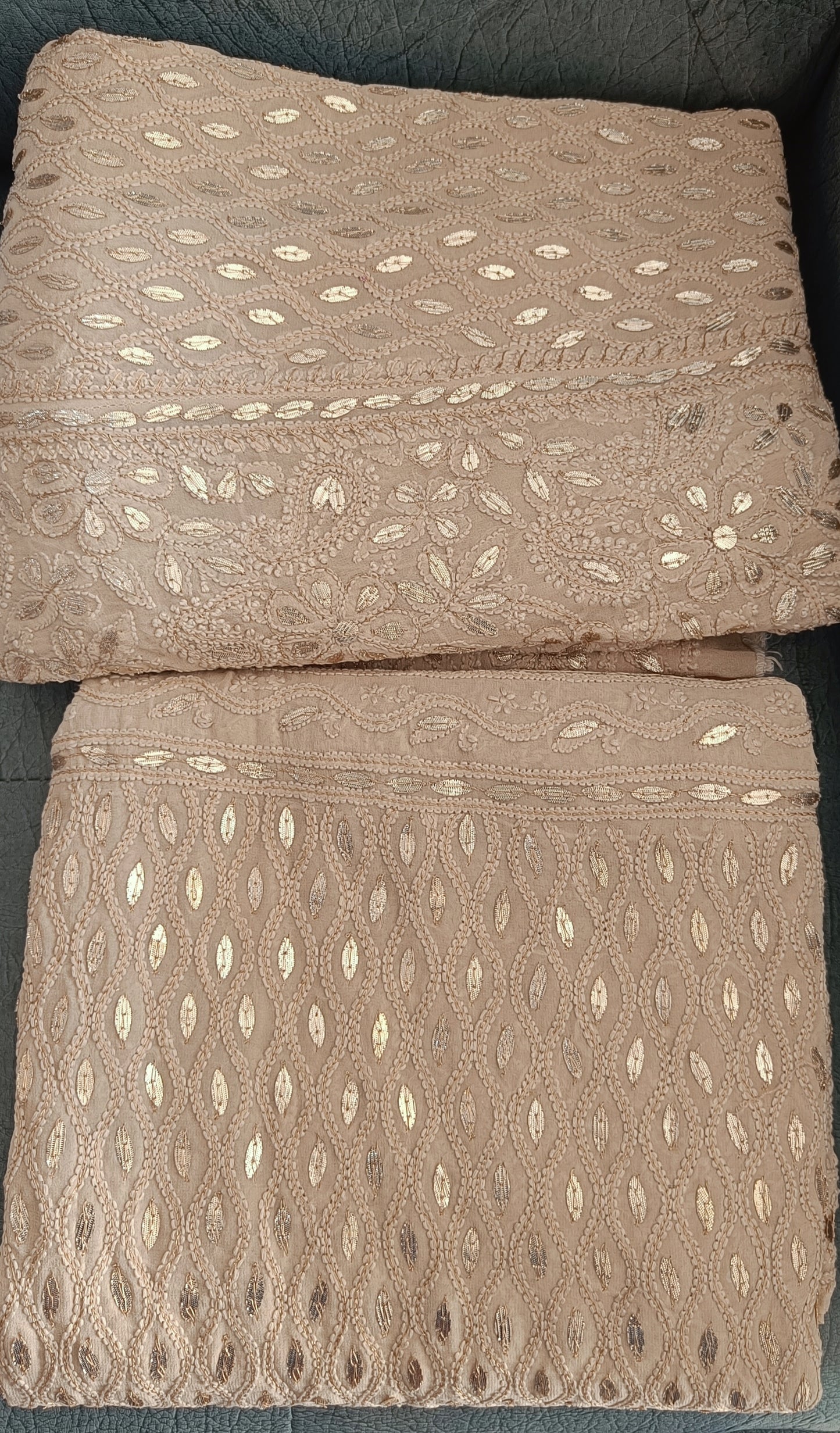Ruhani Chikankari and Gota Patti Pure Georgette Lehenga Set
