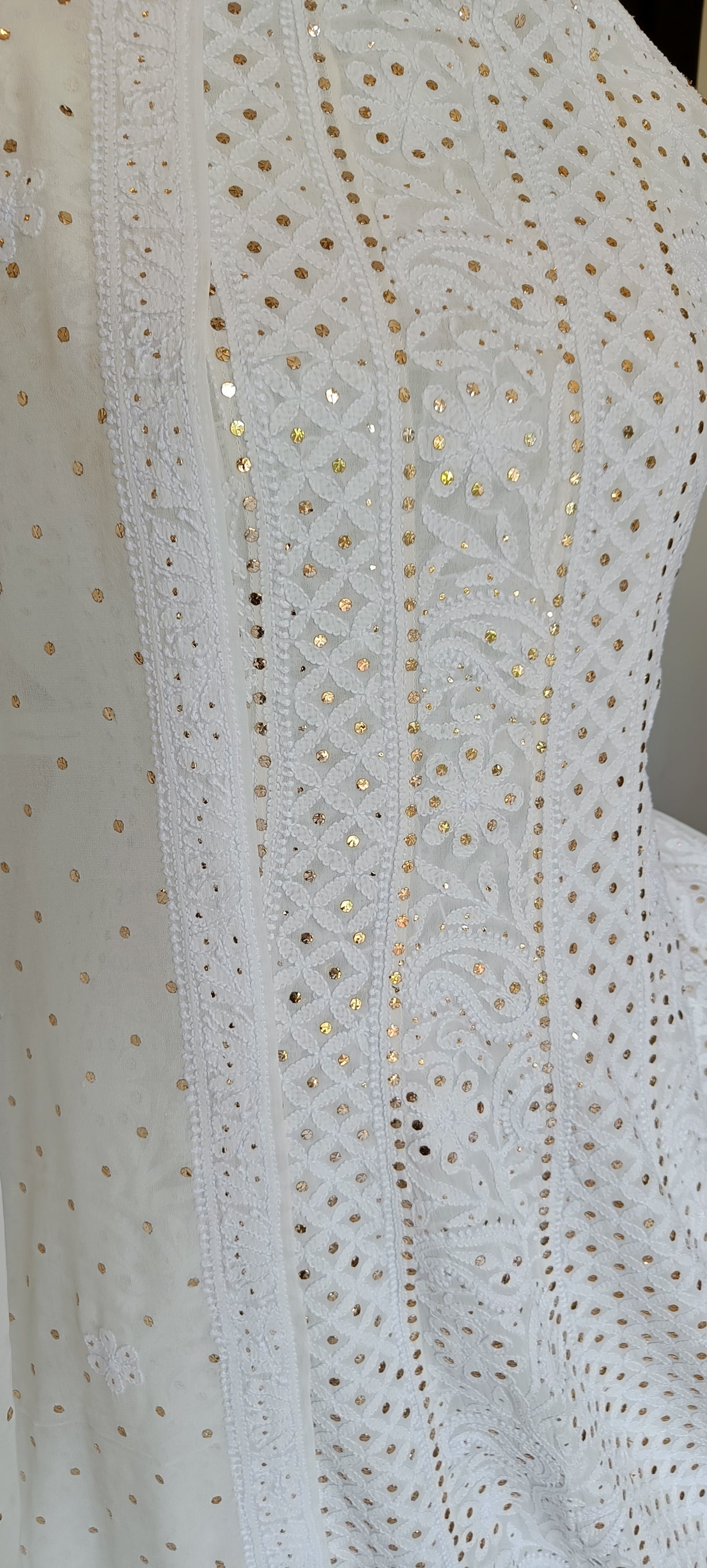 Ruhani Allover Chikankari and Heavy Mukaish Anarkali with Dupatta