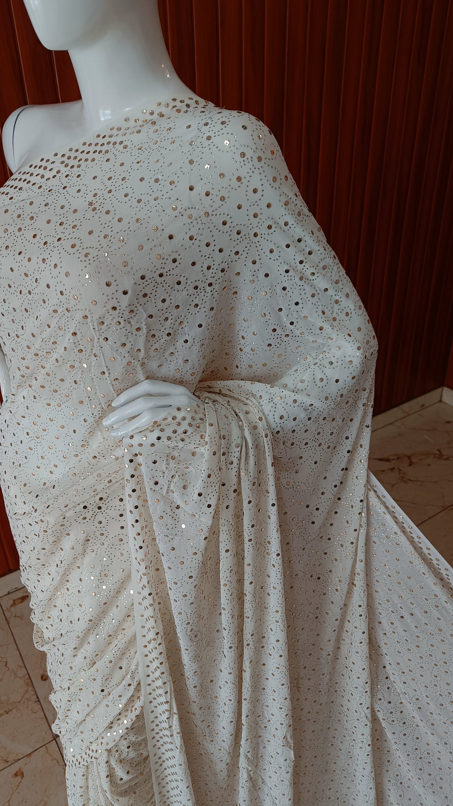 Ruhani Allover Heavy Mukaish Pure Georgette Saree