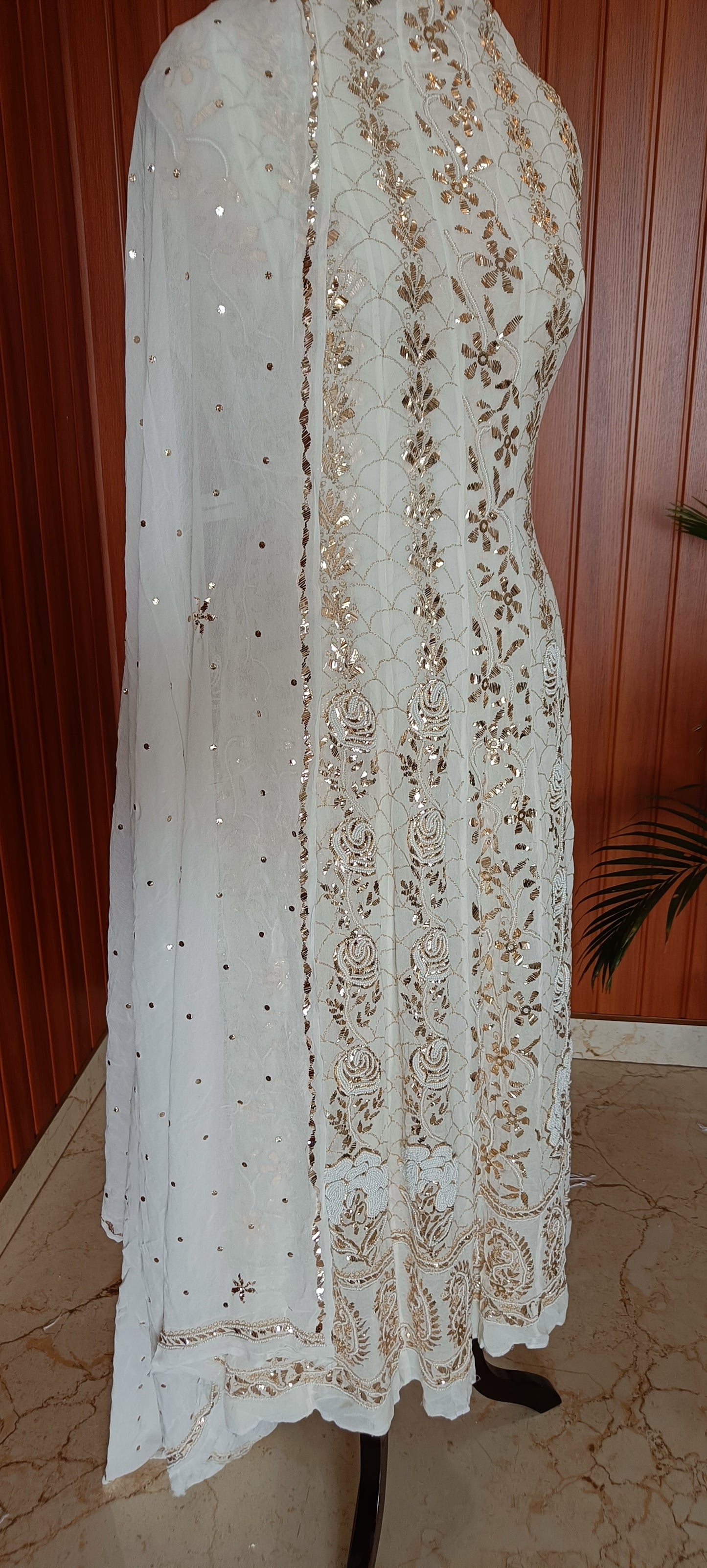 Ruhani Badla and Pearl Embroidered Anarkali Suit