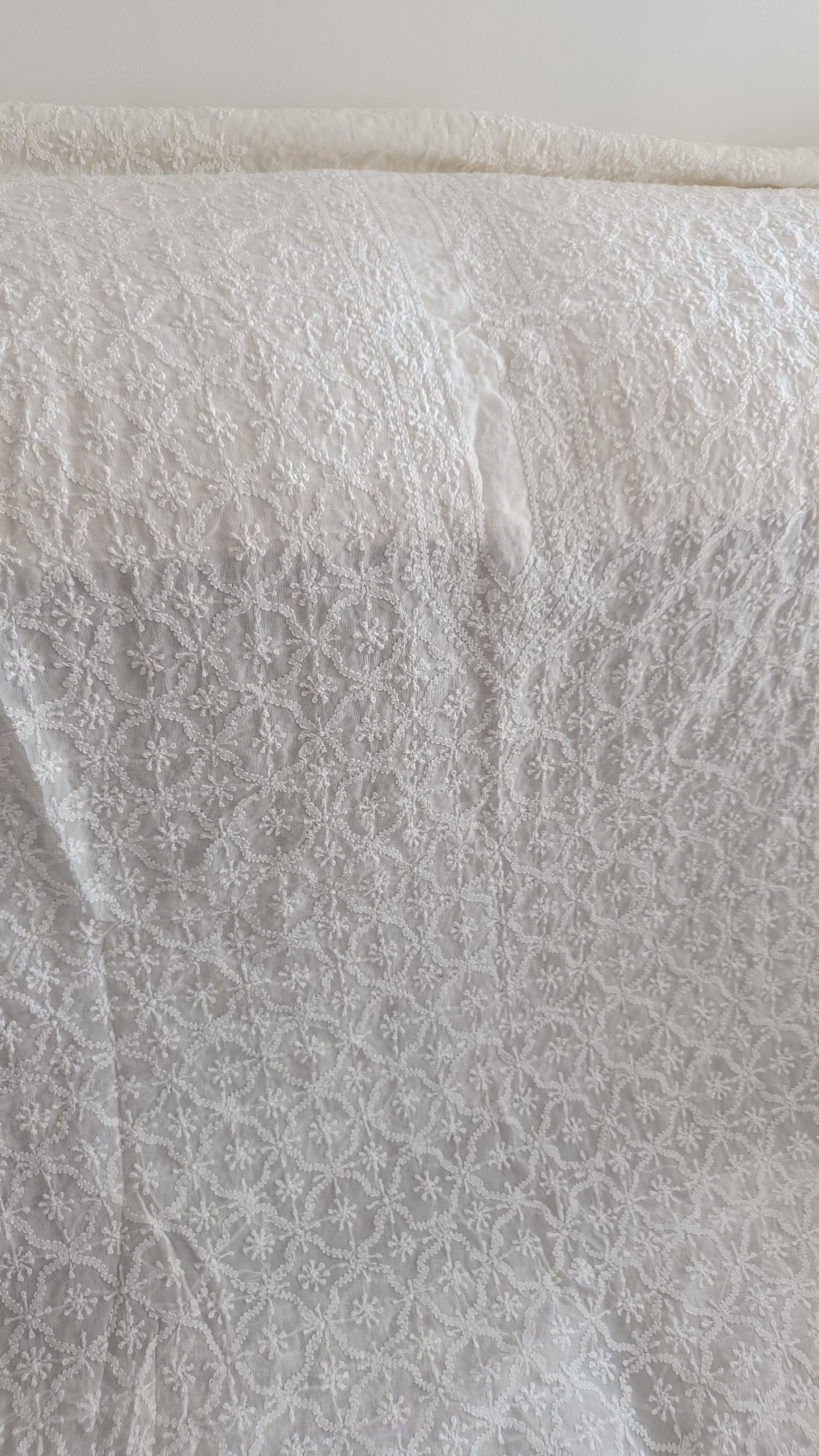 Ivory Allover Chikankari Men's Kurta Fabric