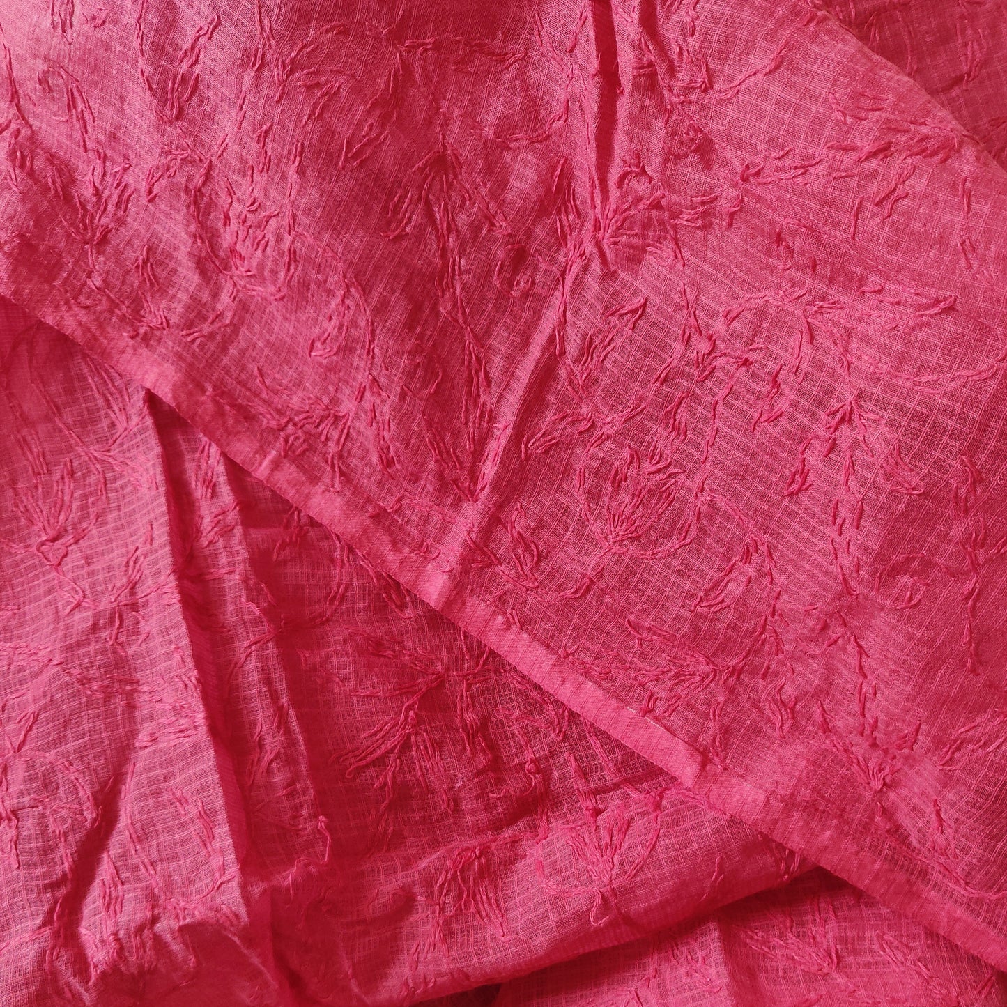 Light red allover TEPCHI work kota saree