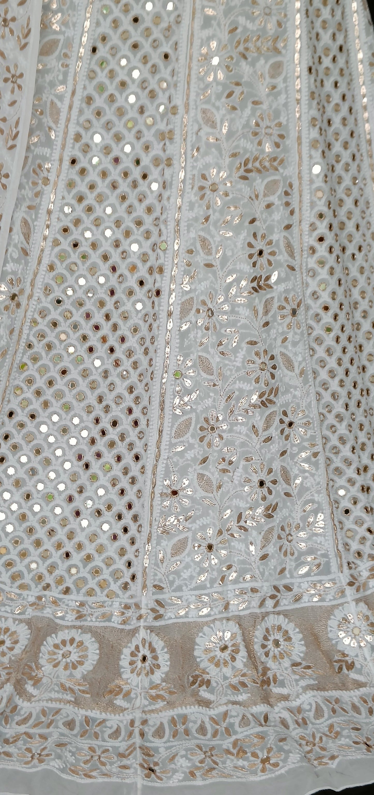 Ruhani Chikankari Gota and Mirror Work Georgette Lehenga Set