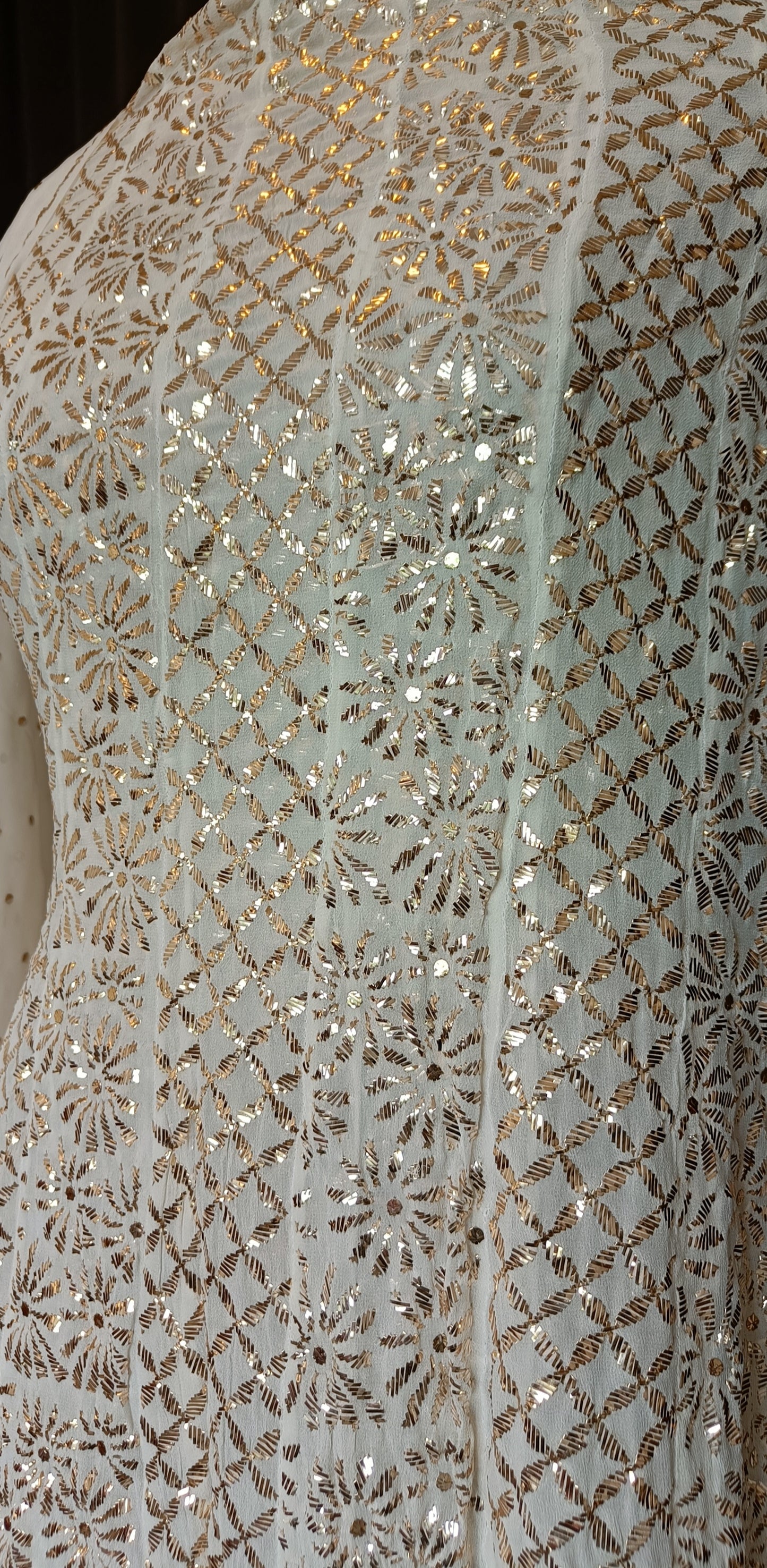 Ruhani Heavy Badla and Mukaish Anarkali Suit