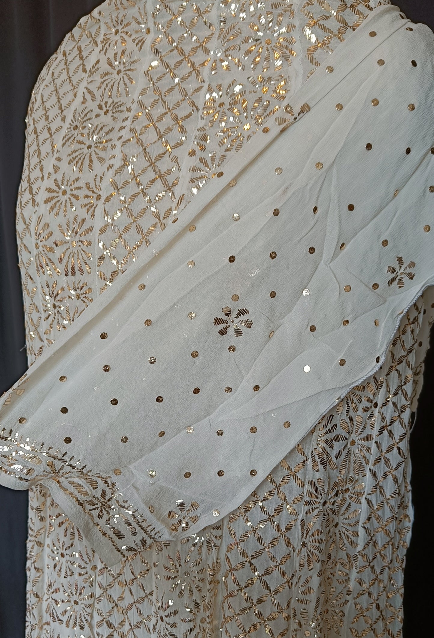 Ruhani Heavy Badla and Mukaish Anarkali Suit