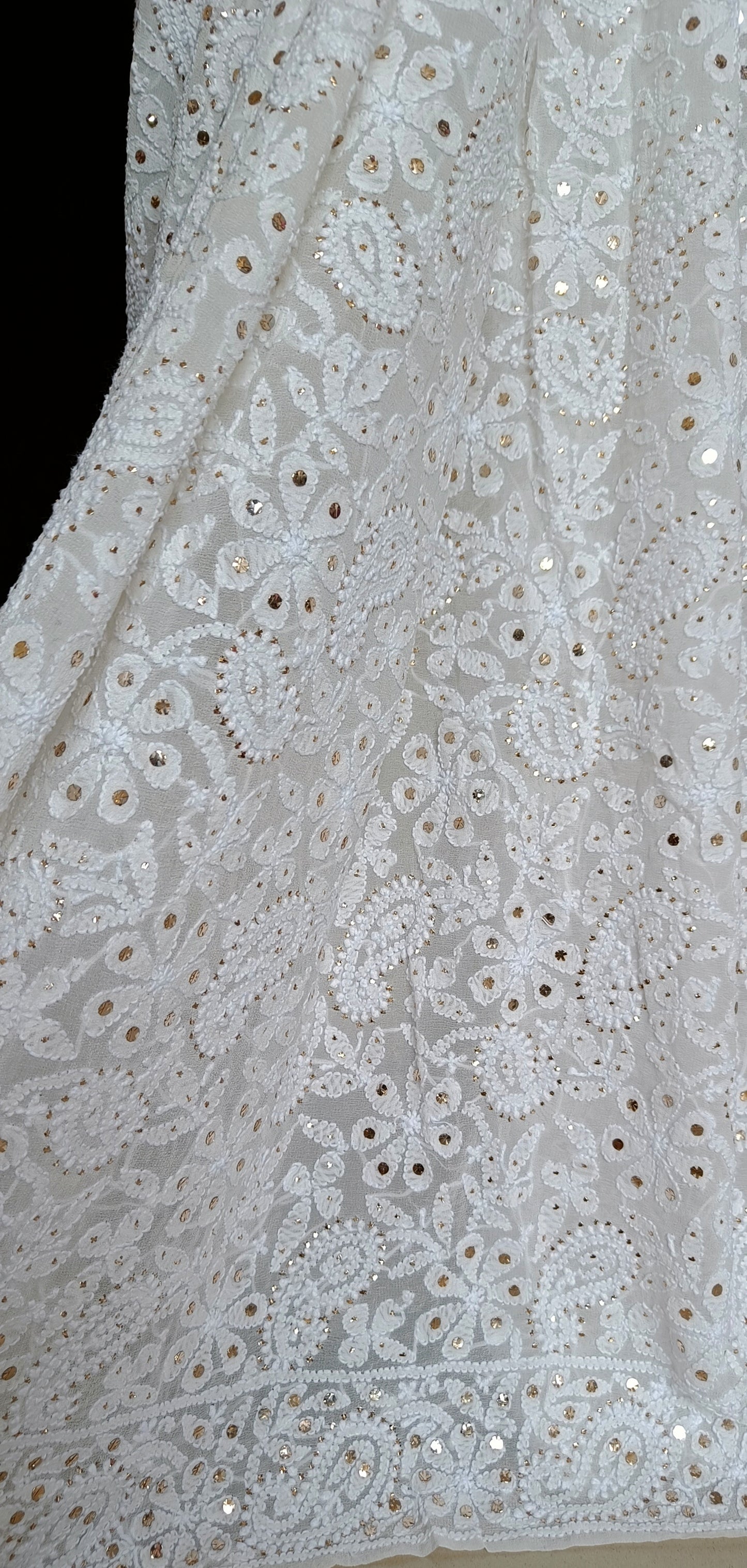 Ruhani Allover Heavy Chikankari and Mukaish Saree