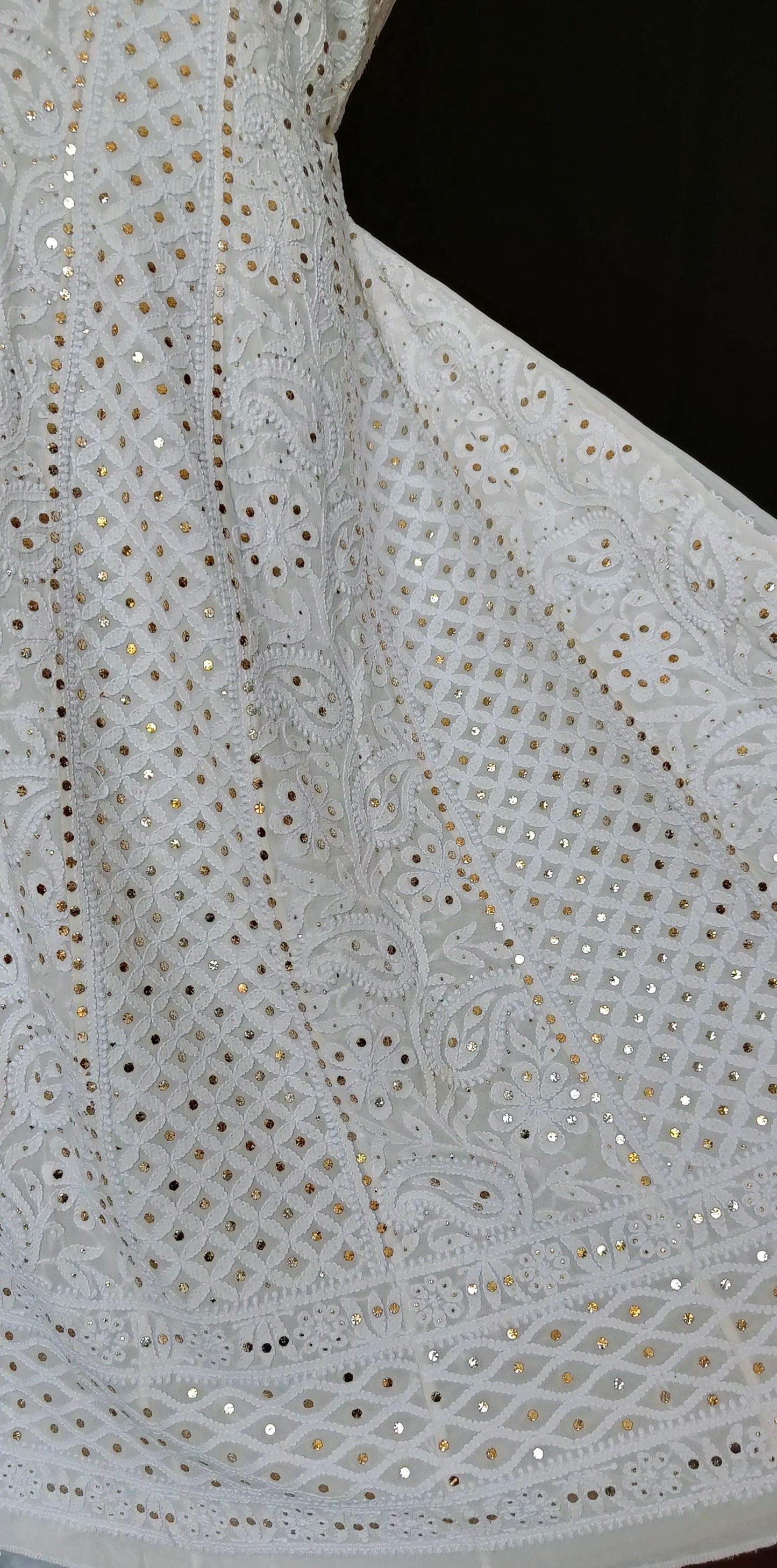 Ruhani Allover Chikankari and Heavy Mukaish Anarkali with Dupatta