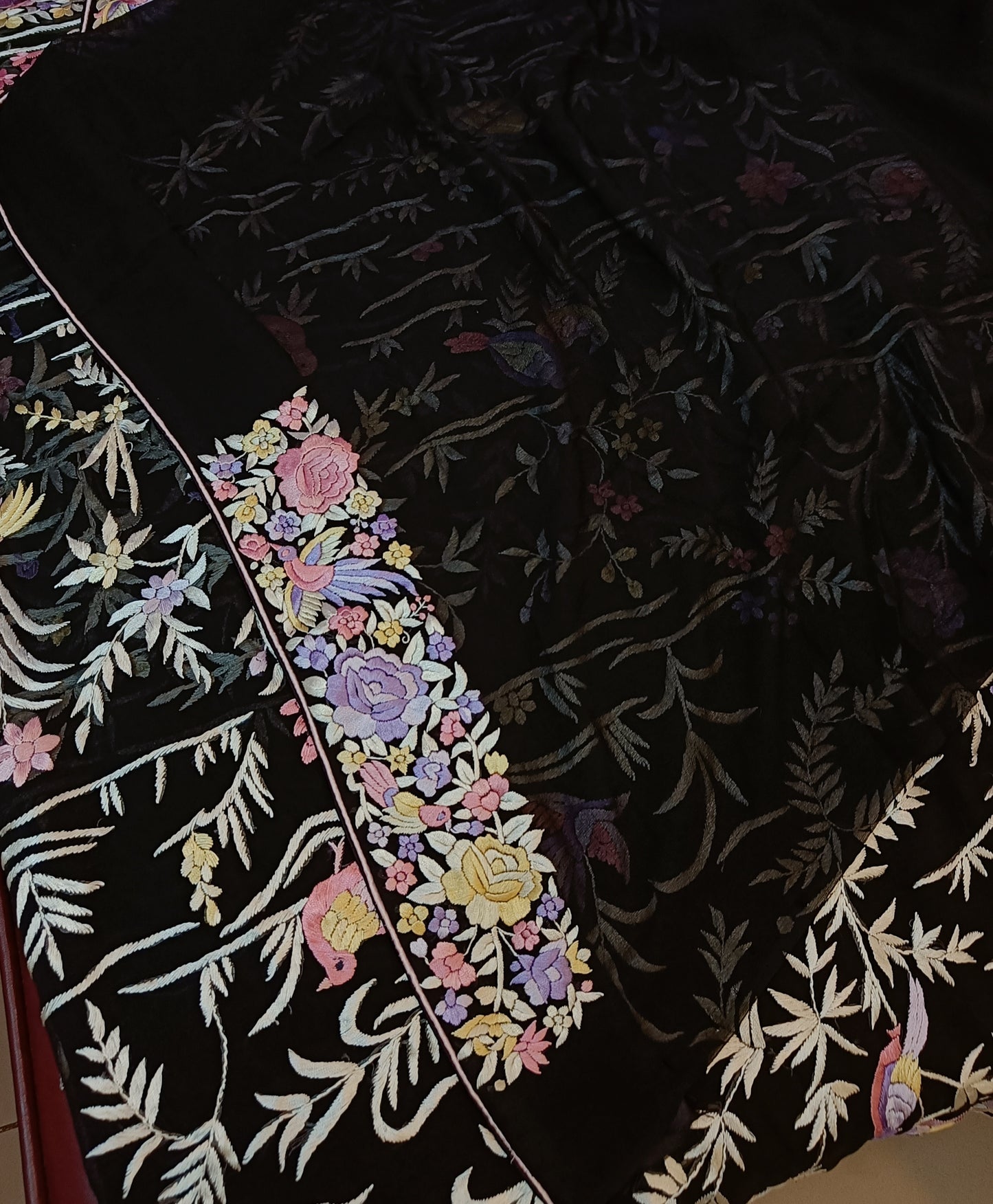 Black Masterpiece Parsi Gara Pure Georgette Saree