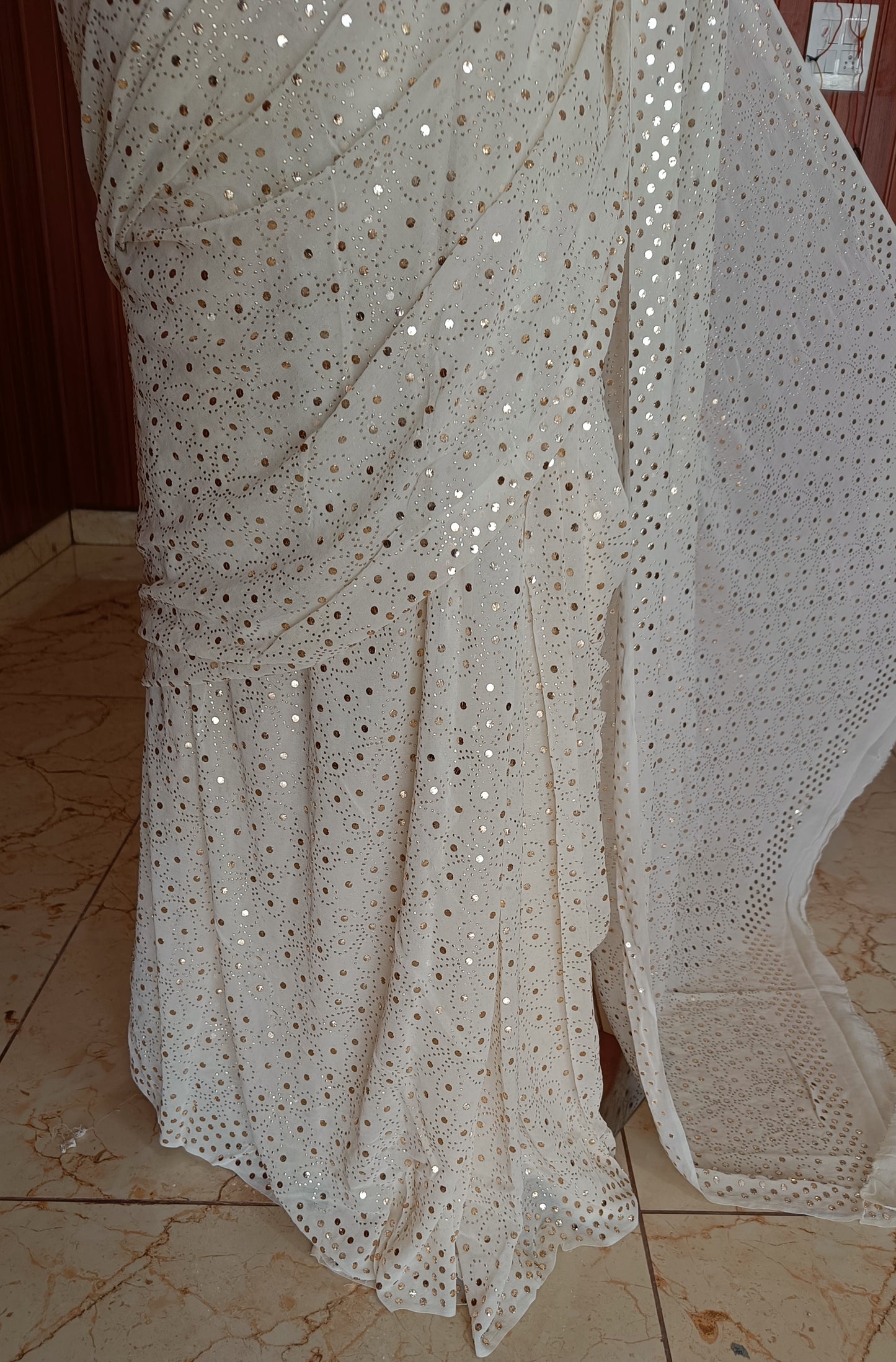 Ruhani Allover Heavy Mukaish Pure Georgette Saree