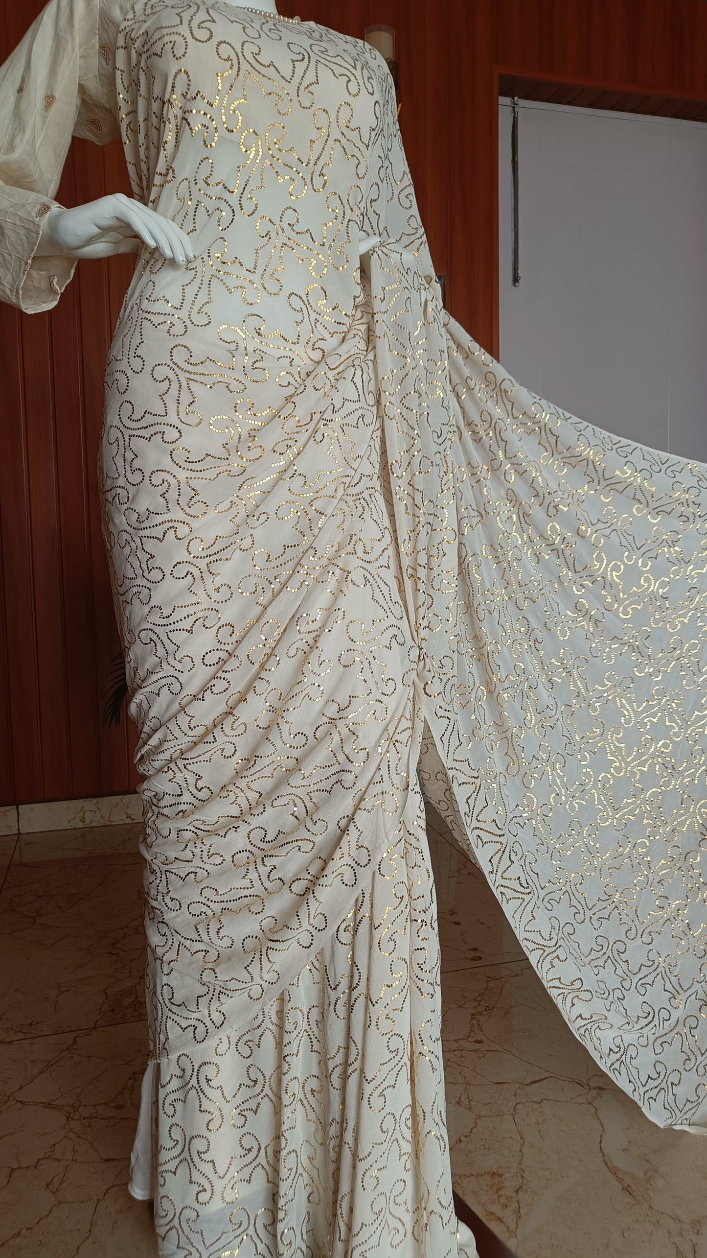 Ruhani Allover Finest Mukaish Pure Georgette Saree